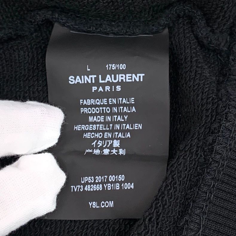 Saint Laurent Paris Saint Laurent Paris Black red lip letter printed hooded dr Size US L / EU 52-54 / 3 - 7 Thumbnail