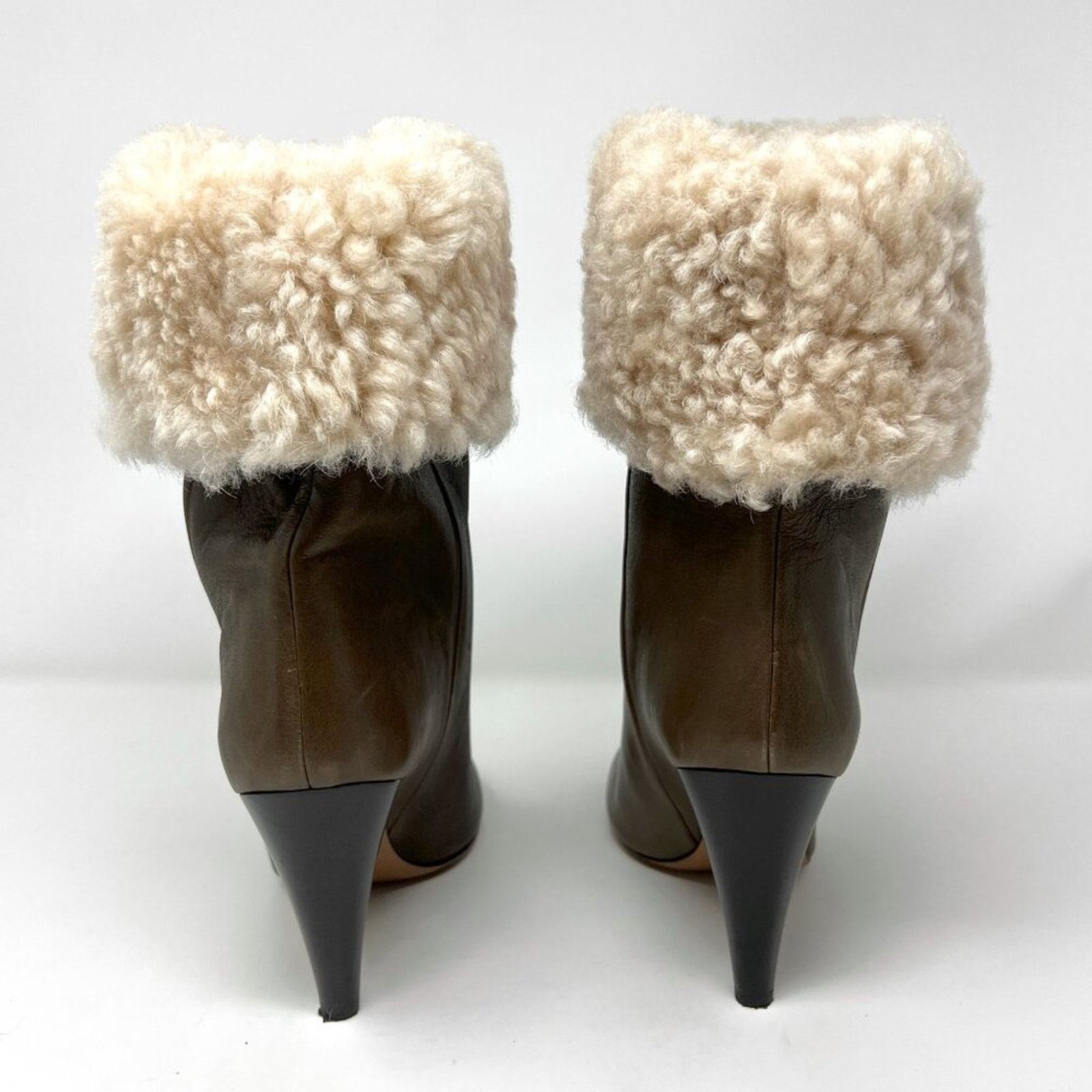 Isabel Marant Isabel Marant Brown Leather Shearling Lafkee Tall Boots Size US 10 / IT 40 - 6 Thumbnail