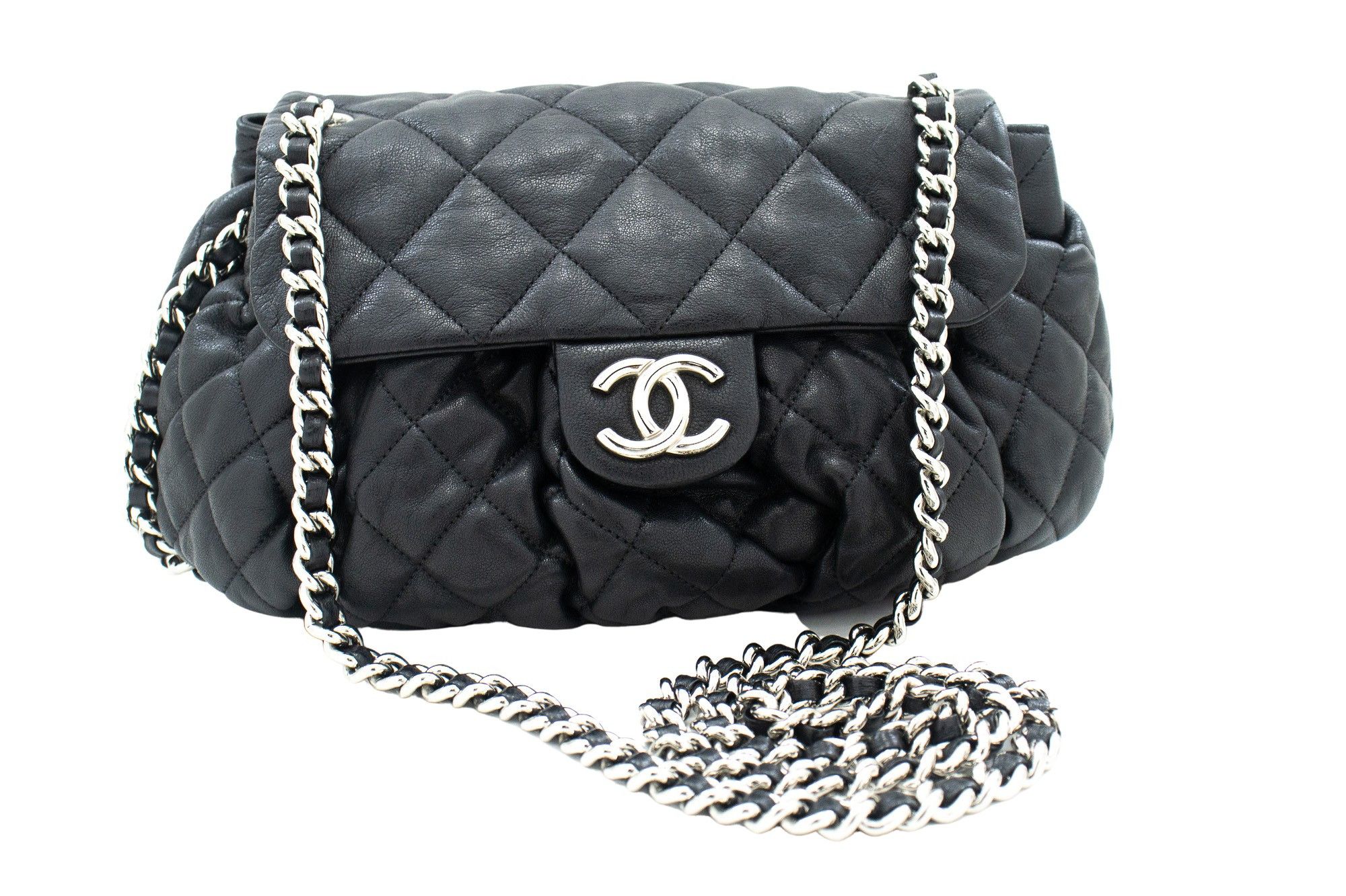Chanel Chain Around Black Leather Shoulder Bag (Pre-Owned) Size ONE SIZE - 1 Thumbnail