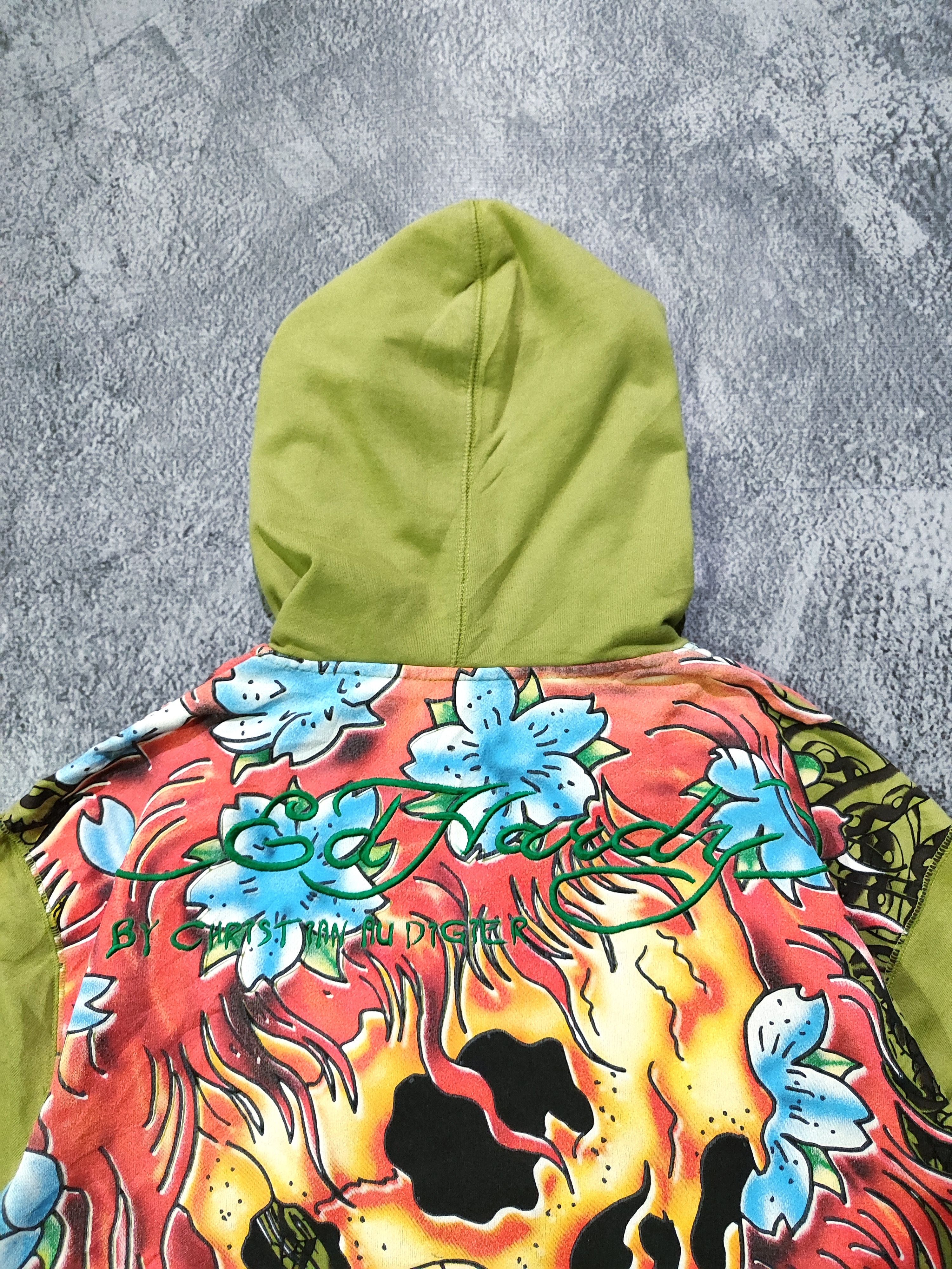 Ed Hardy Y2K Ed Hardy By Christian Audigier Green ZipUp Hoodie Size US XXL / EU 58 / 5 - 9 Thumbnail