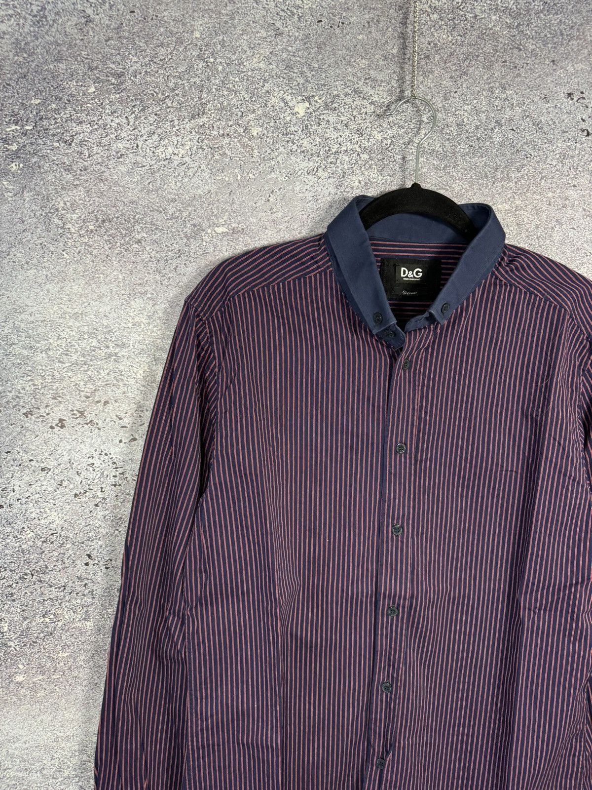 Designer × Dolce & Gabbana × Vintage Vintage Dolce Gabbana Striped Shirt button up y2k oldmoney Size US L / EU 52-54 / 3 - 2 Thumbnail