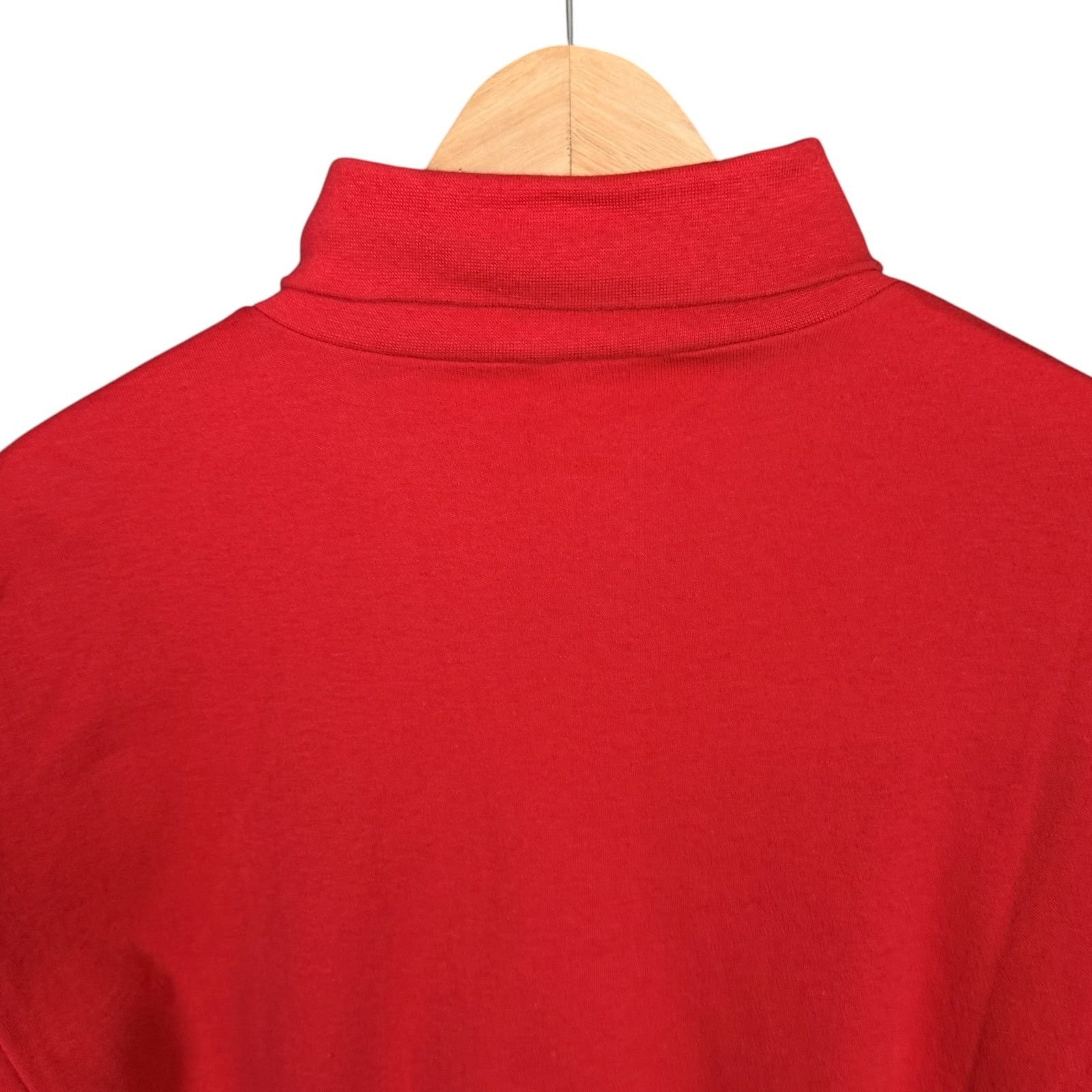 Meister Vintage 80s Meister Men's L Red LS Cotton Turtleneck Shirt Size US L / EU 52-54 / 3 - 3 Thumbnail