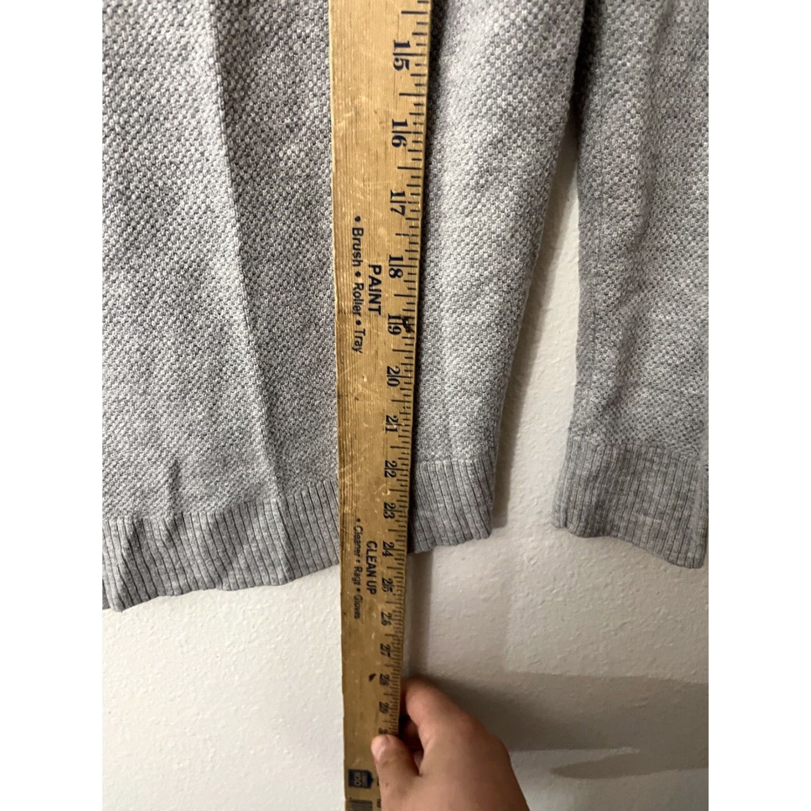 Gap GAP Women’s Lightweight Cable-Knit Sweater Gray V-Neck XS Size XS / US 0-2 / IT 36-38 - 4 Thumbnail