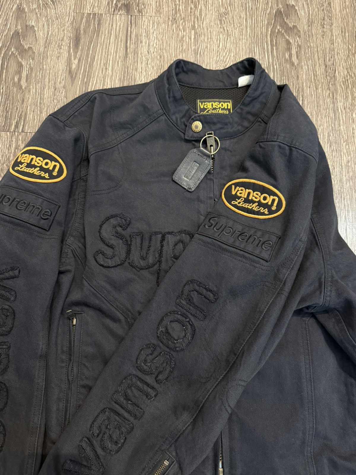 Supreme Vanson Leathers Cordura Denim Jacket FW 22 Size M