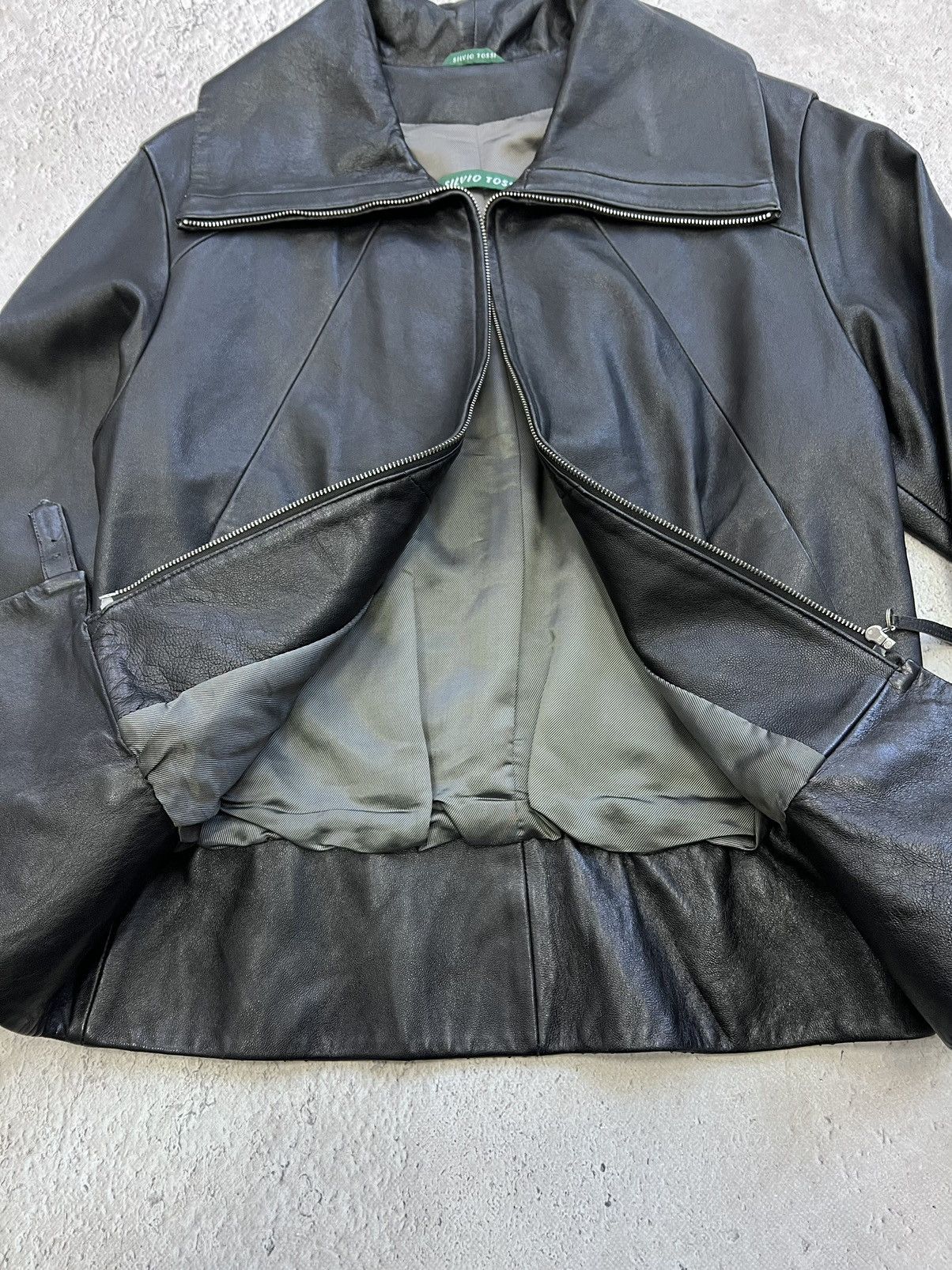 Japanese Brand VINTAGE 00s archive Rick Owens Style leather bomber jacket Size US M / EU 48-50 / 2 - 16 Thumbnail