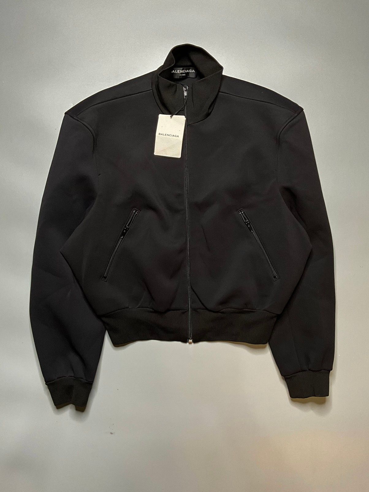 Pre-owned Balenciaga X Demna Gvasalia S/s 17 Power Shoulder Jacket In Black