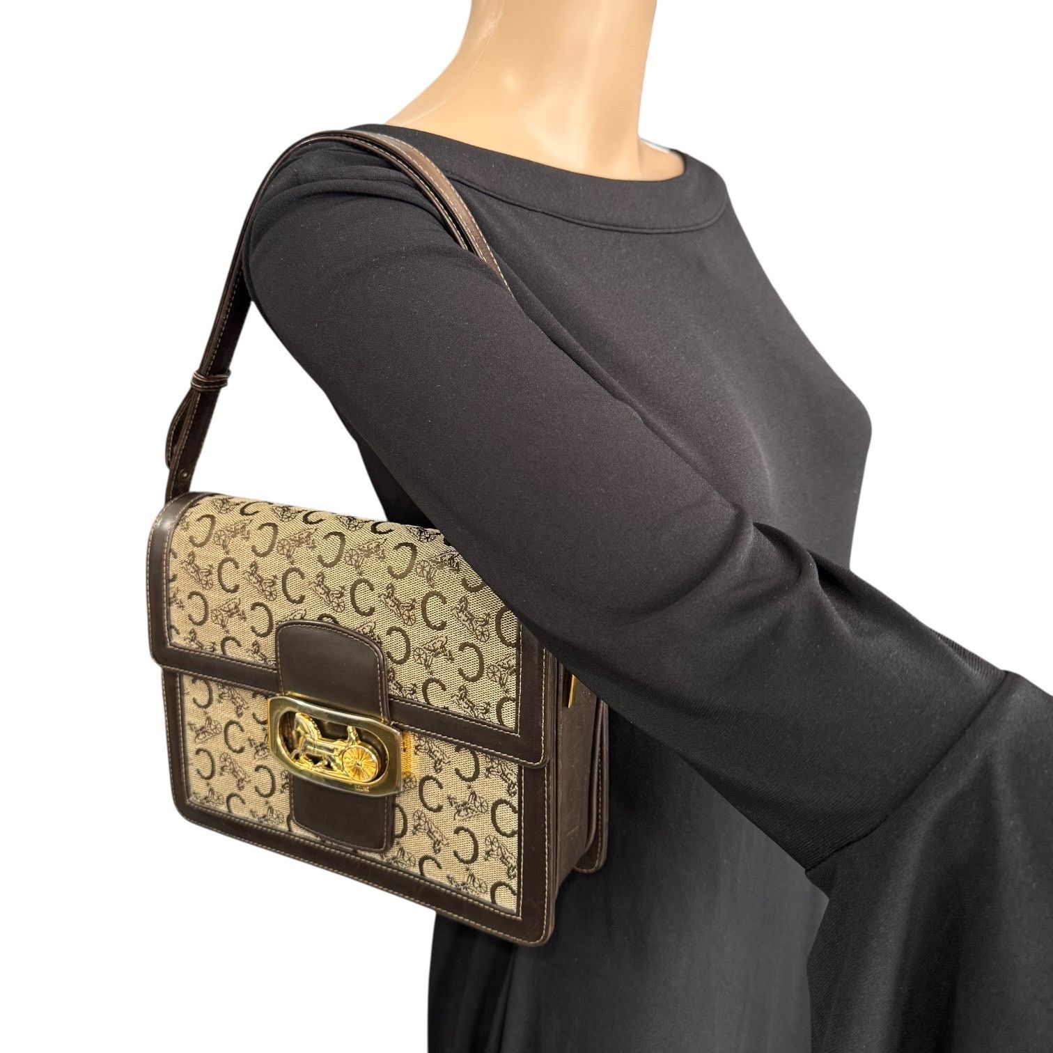 Celine Celine Vintage Monogram Shoulder Bag Size ONE SIZE - 3 Thumbnail