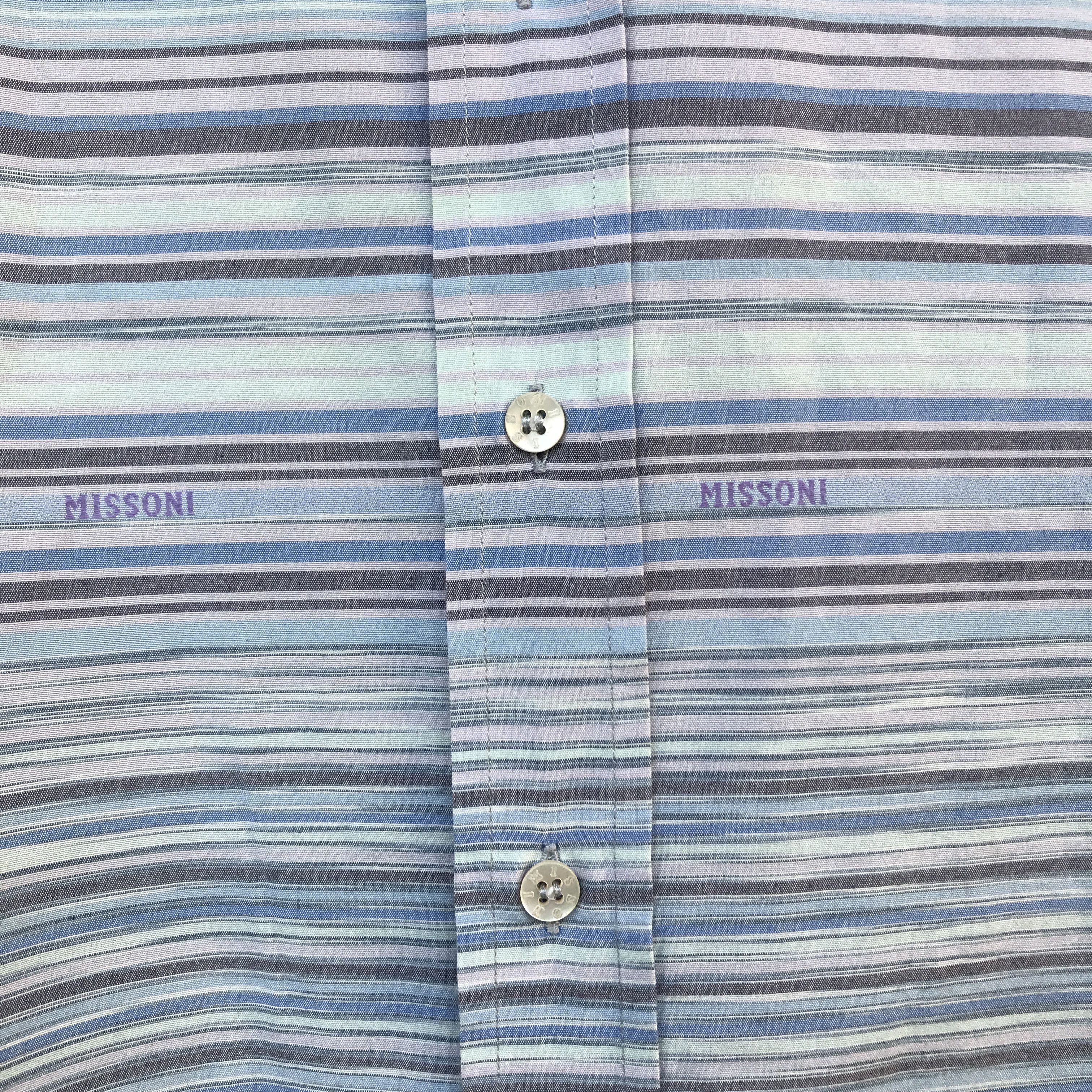 Missoni MISSONI STRIPES LITTLE PATERN BUTTON SHIRT Size US L / EU 52-54 / 3 - 3 Thumbnail