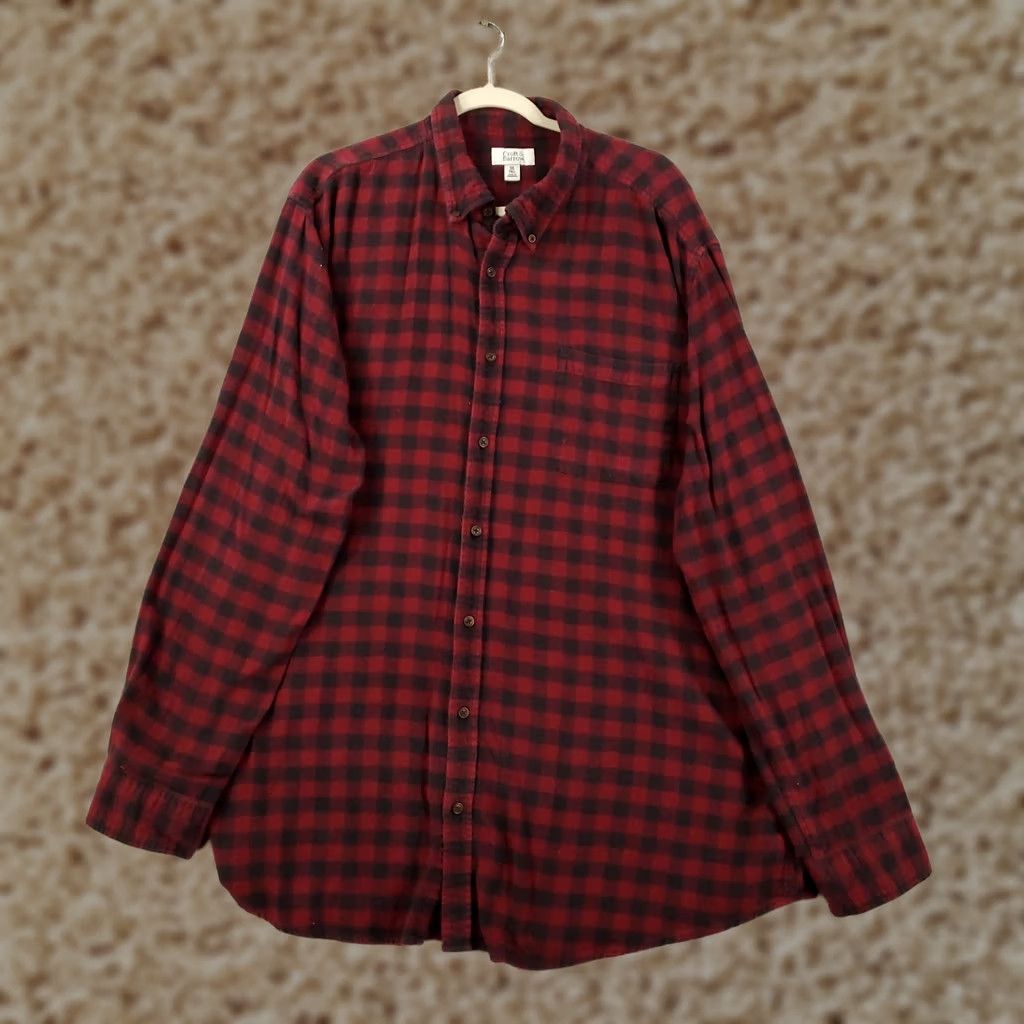 Croft & Barrow Croft & Barrow Button Up Womens 3XT Plaid Long Sleeve Red Black 3XL Tall Shirt Size XXL / US 16-18 / IT 52-54 - 1 Thumbnail