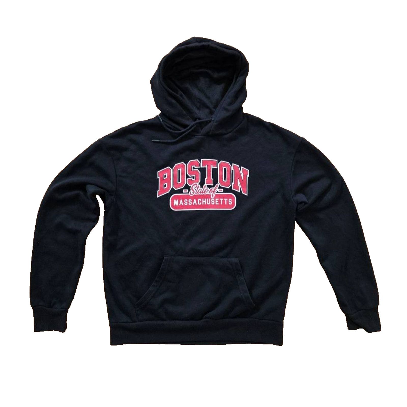 & Other Stories Primark Boston Arched Unisex Text Hoodie Black XS A001815 Size XS / US 0-2 / IT 36-38 - 1 Thumbnail