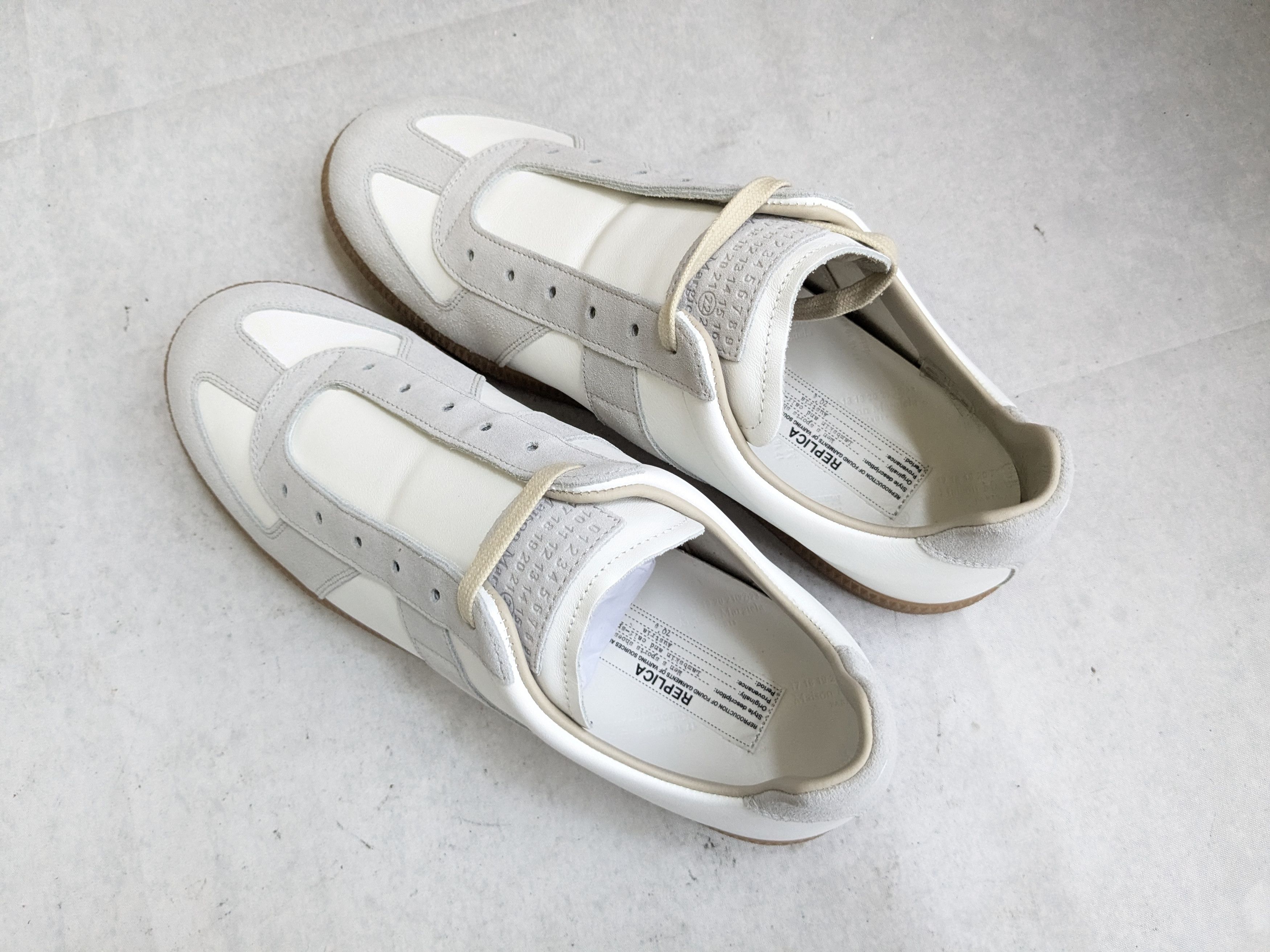 Maison Margiela Maison Margiela Replica GAT White Gray 12 45 Low Tops Size US 12 / EU 45 - 12 Thumbnail