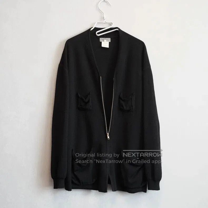 Yohji Yamamoto Yohji Yamamoto Wool Zip Cardigan with Pockets Size US M / EU 48-50 / 2 - 1 Thumbnail