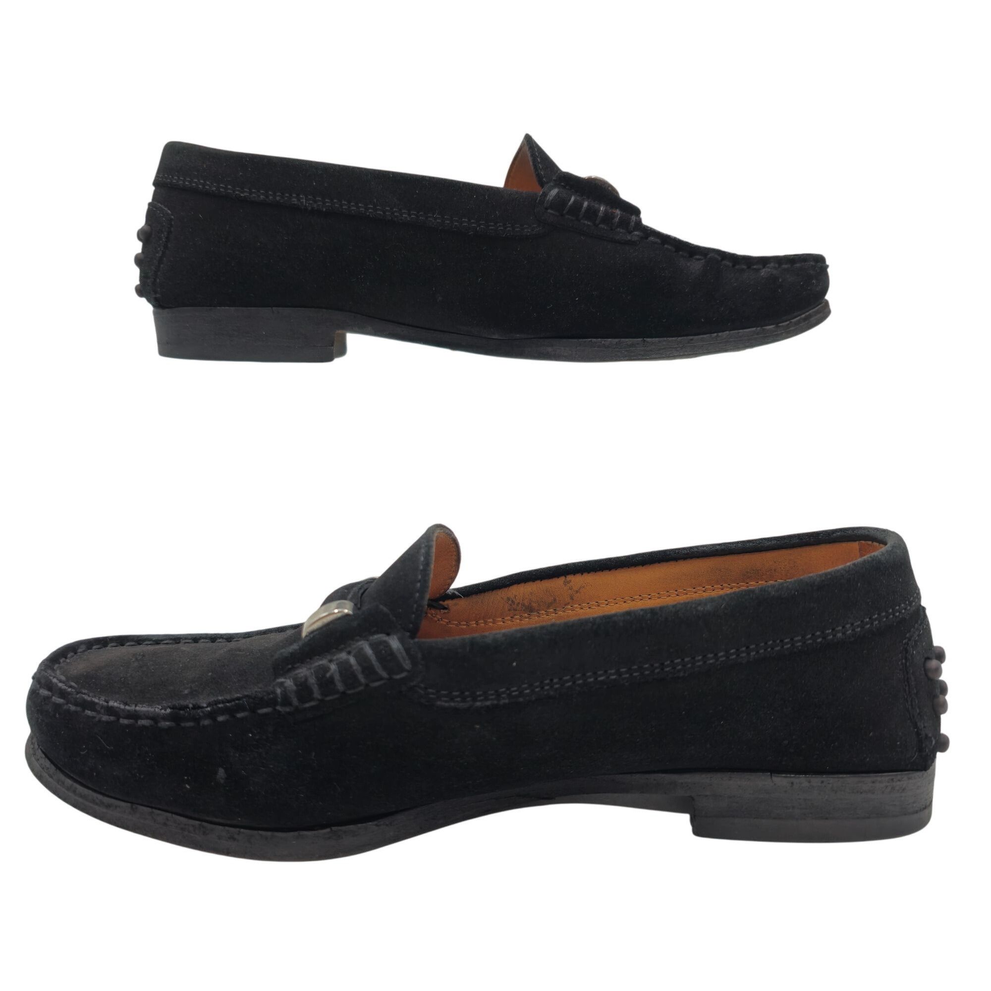 Tod's Tods Italy Womens 8 Black Suede Leather Dress Shoes Flats Size US 8 / IT 38 - 5 Thumbnail