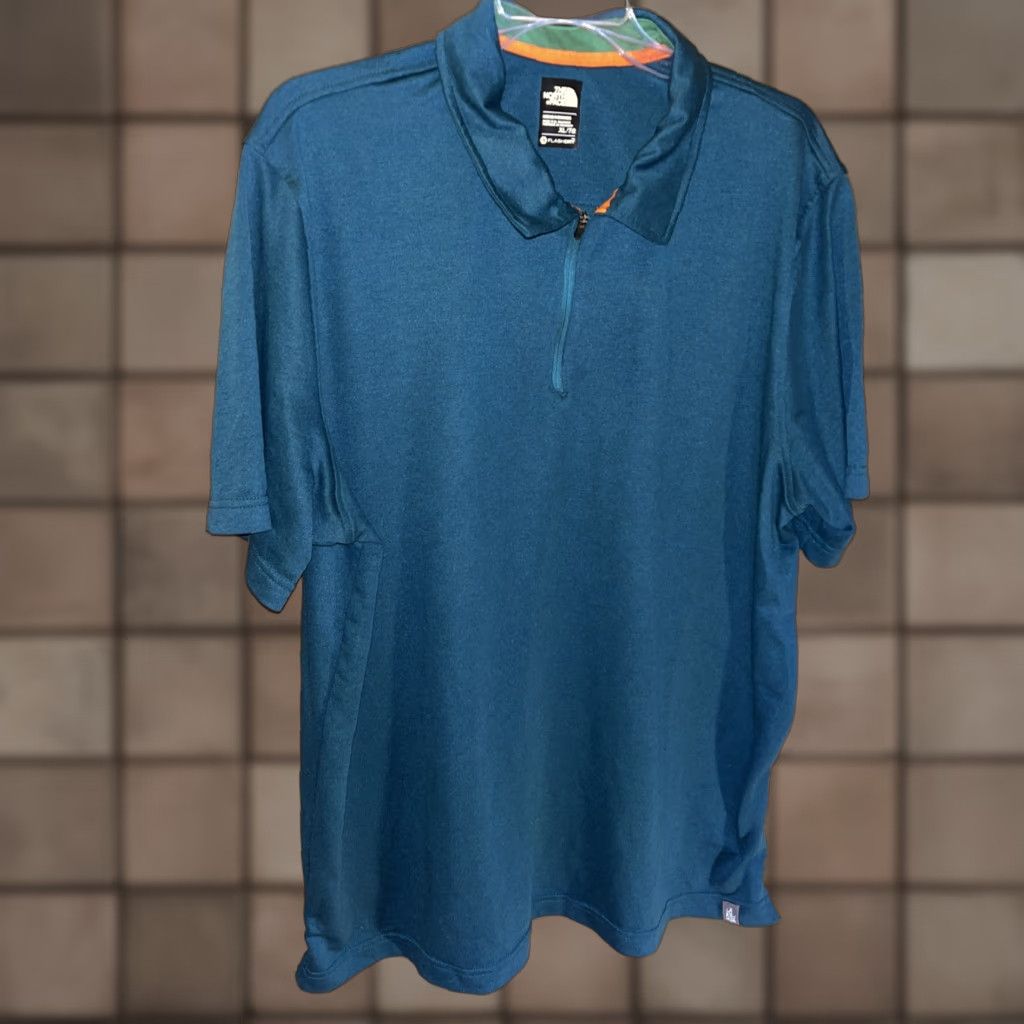 The North Face The North Face Flash Dry Green Short Sleeve Casual Polo Shirt XL Size US XL / EU 56 / 4 - 1 Thumbnail
