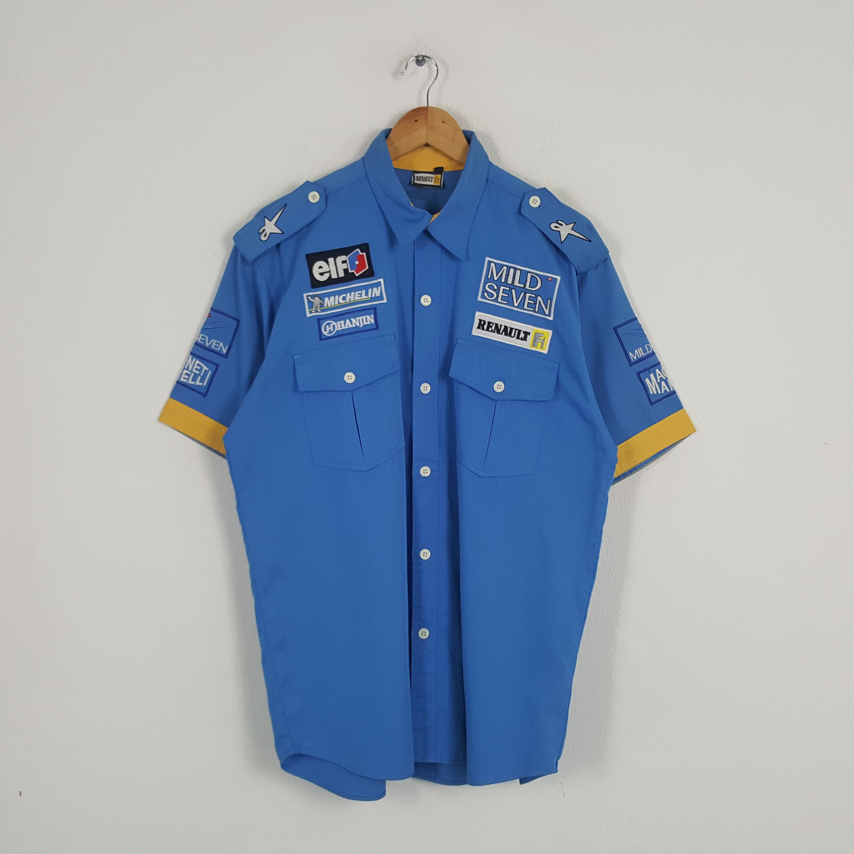 Vintage Vintage Mild Seven Magneti Marelli F1 Racing Shirt Button Up Size US XL / EU 56 / 4 - 3 Thumbnail