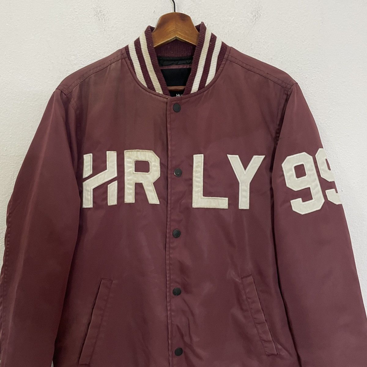 Hurley × Japanese Brand Vintage Hurley Big Logo Varsity Jacket Size US M / EU 48-50 / 2 - 4 Thumbnail
