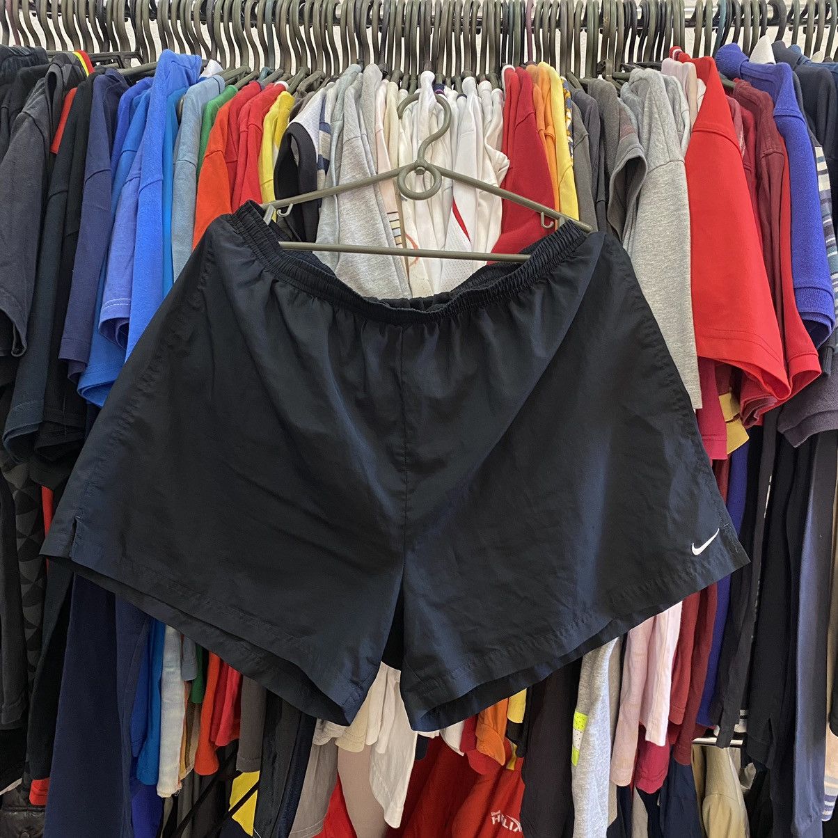Nike × Vintage Vintage Nike Small Swoosh Dri fit nylon sportswear shorts Size US 34 / EU 50 - 1 Thumbnail