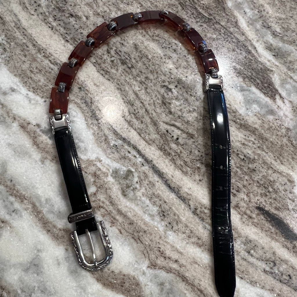 Brighton Brighton Vintage Leather & Tortoise Shell Bakelite Style Bel Size ONE SIZE - 11 Thumbnail