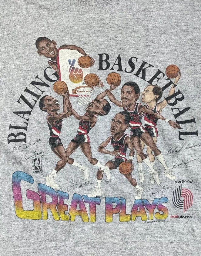 Salem Sportswear × Vintage Vintage Portland Traiblazers caricature 90s T-shirt Size US XL / EU 56 / 4 - 5 Thumbnail
