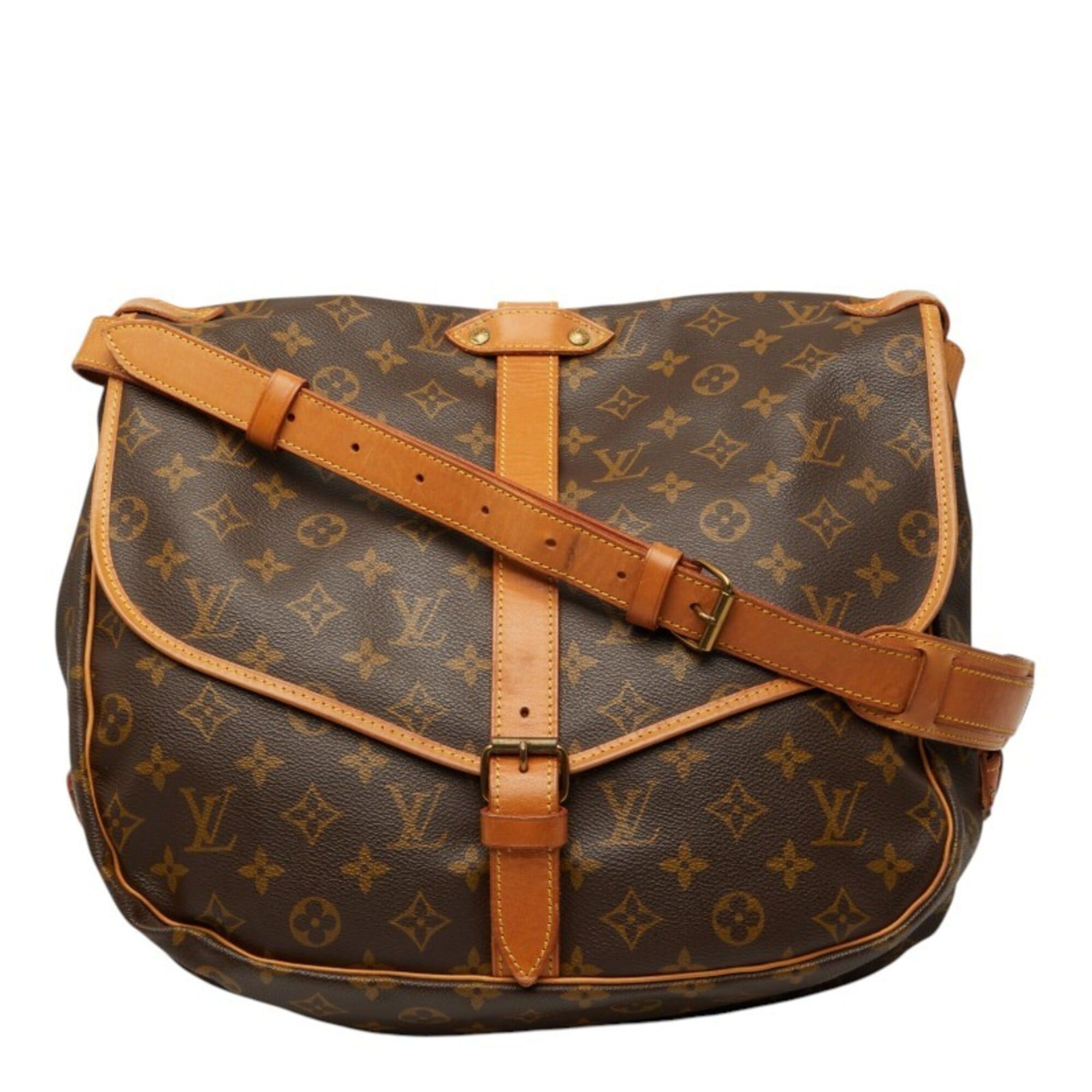 Louis Vuitton Louis Vuitton Monogram Saumur 35 Crossbody Shoulder Bag M42254 Brown Leather Women's LOUIS VUITTON Size ONE SIZE - 1 Thumbnail