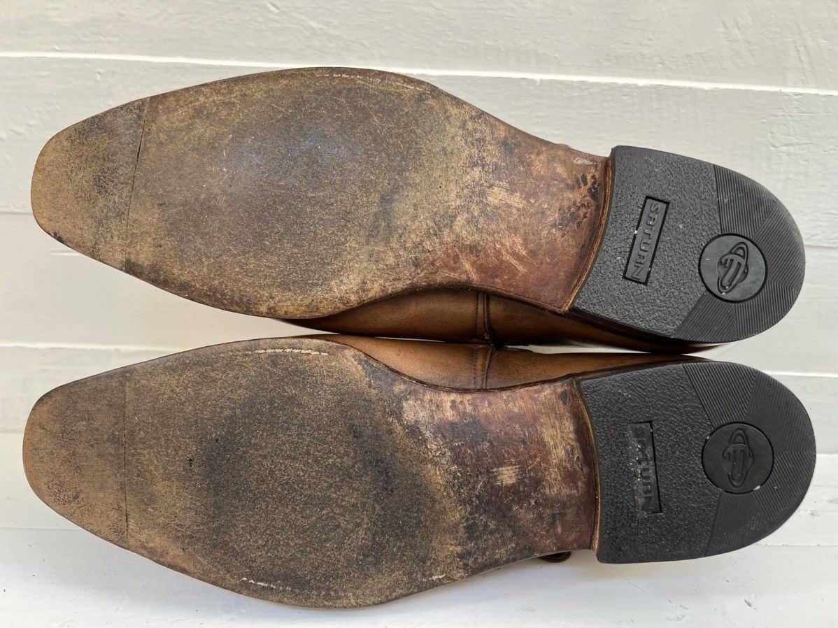 Crockett & Jones Crockett & Jones Portman Brown Leather Monk Strap Shoes Size US 8 / EU 41 - 10 Thumbnail