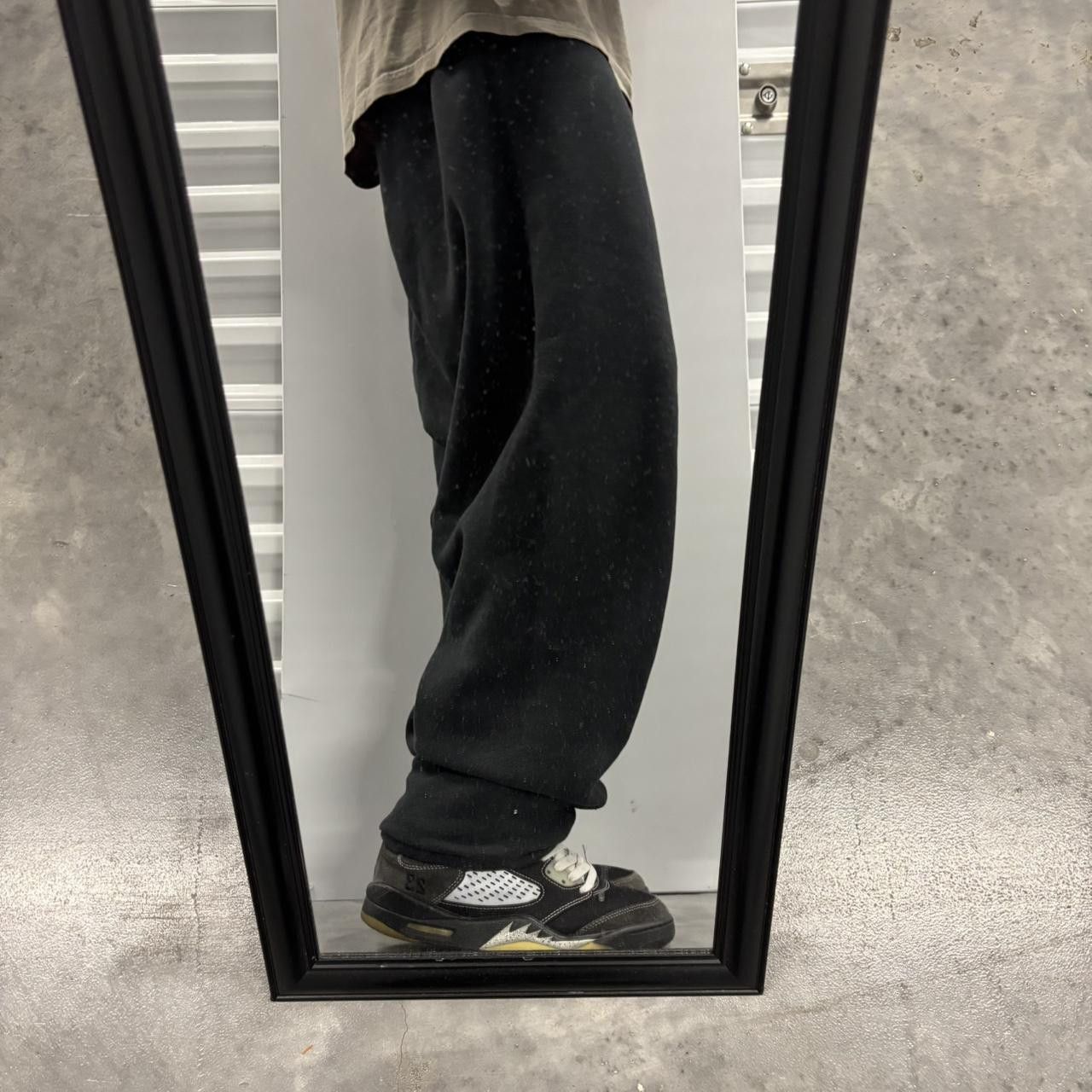Japanese Brand × Vintage Crazy Vintage 90s Faded Black Essential Sweatpants! Size US 34 / EU 50 - 2 Thumbnail