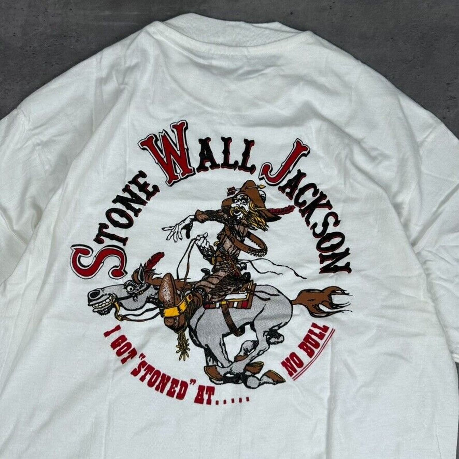 Hanes Vintage I Got Stoned Country Western Bar Illinois Shirt Size US L / EU 52-54 / 3 - 5 Thumbnail
