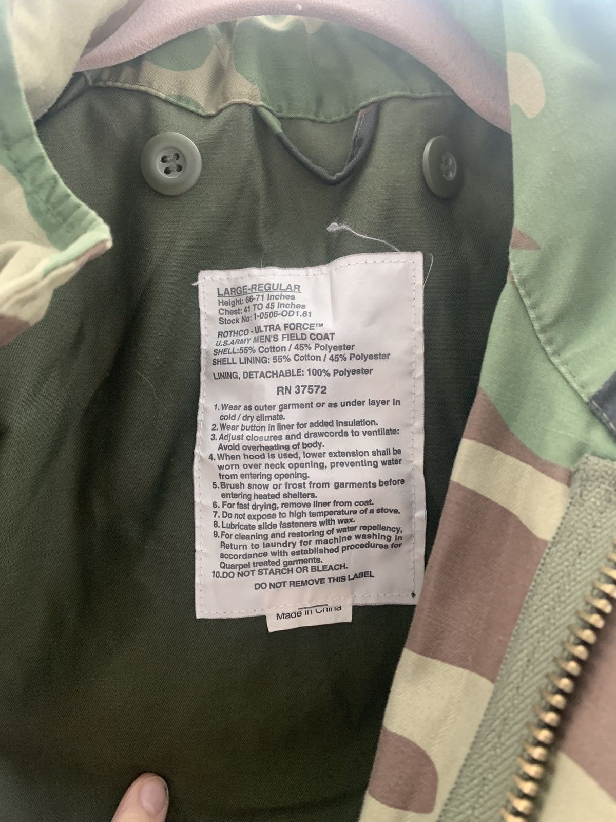 Other Rothco Ultra Force Vintage Army Coat w. Packable Hood Size US L / EU 52-54 / 3 - 2 Thumbnail