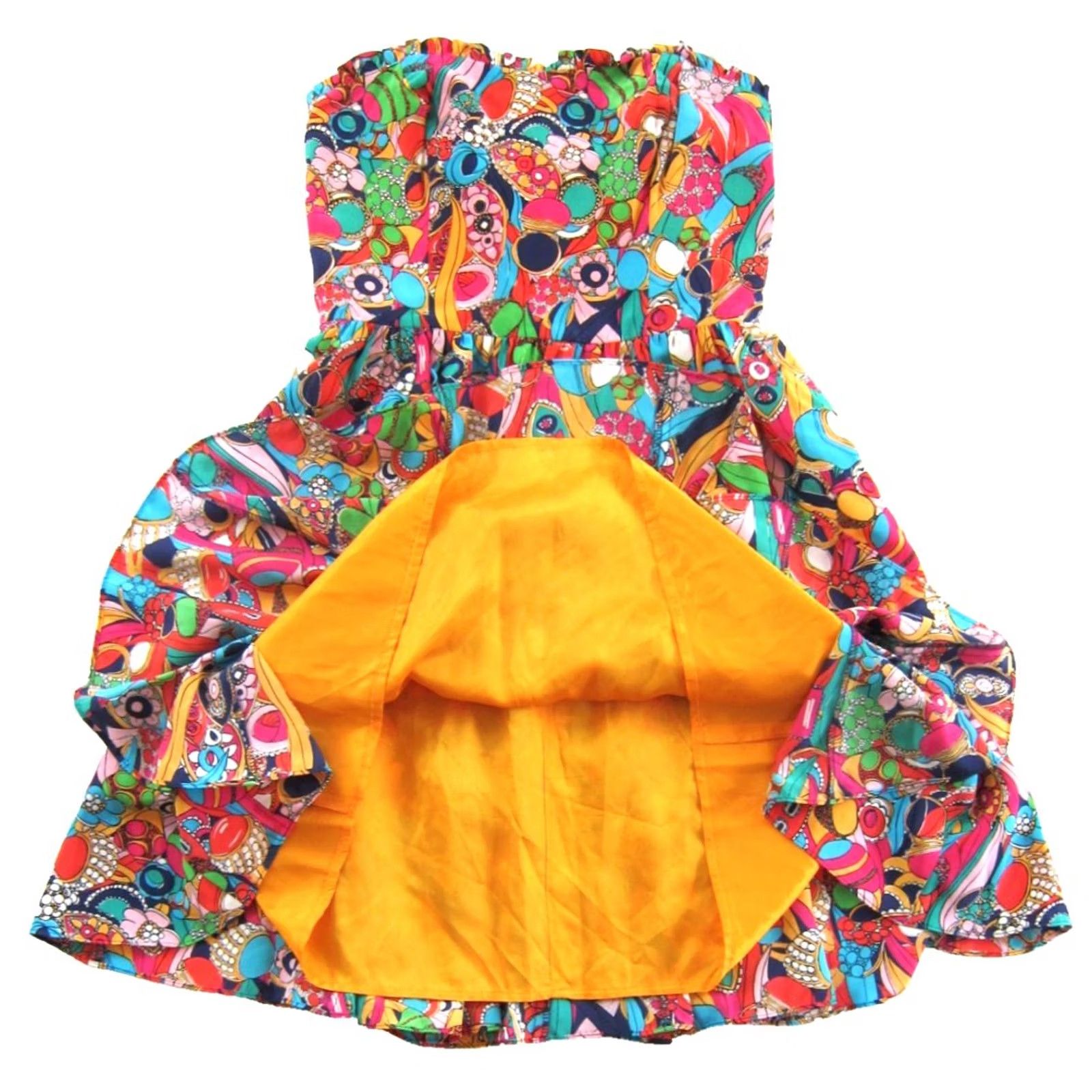 Lilly Pulitzer Lilly Pulitzer 100% Silk Pink Green Blue Bling My Chimes Strapless Dress Size 0 Size XS / US 0-2 / IT 36-38 - 5 Thumbnail