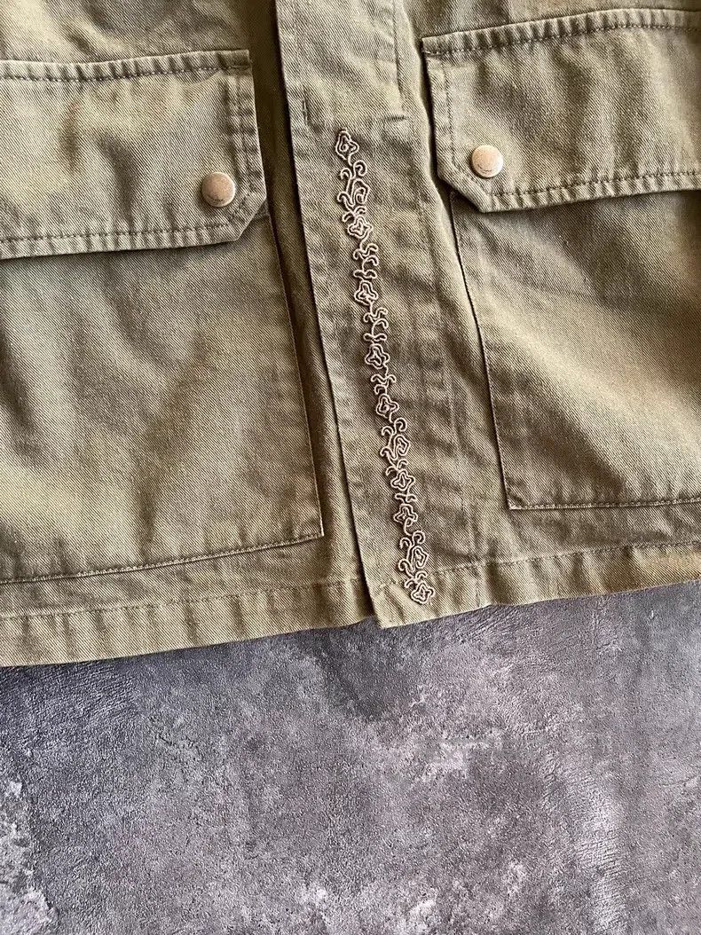 Saint Laurent Paris Saint Laurent Paris Military Green Gold Thread Court Embro Size XS / US 0-2 / IT 36-38 - 5 Thumbnail