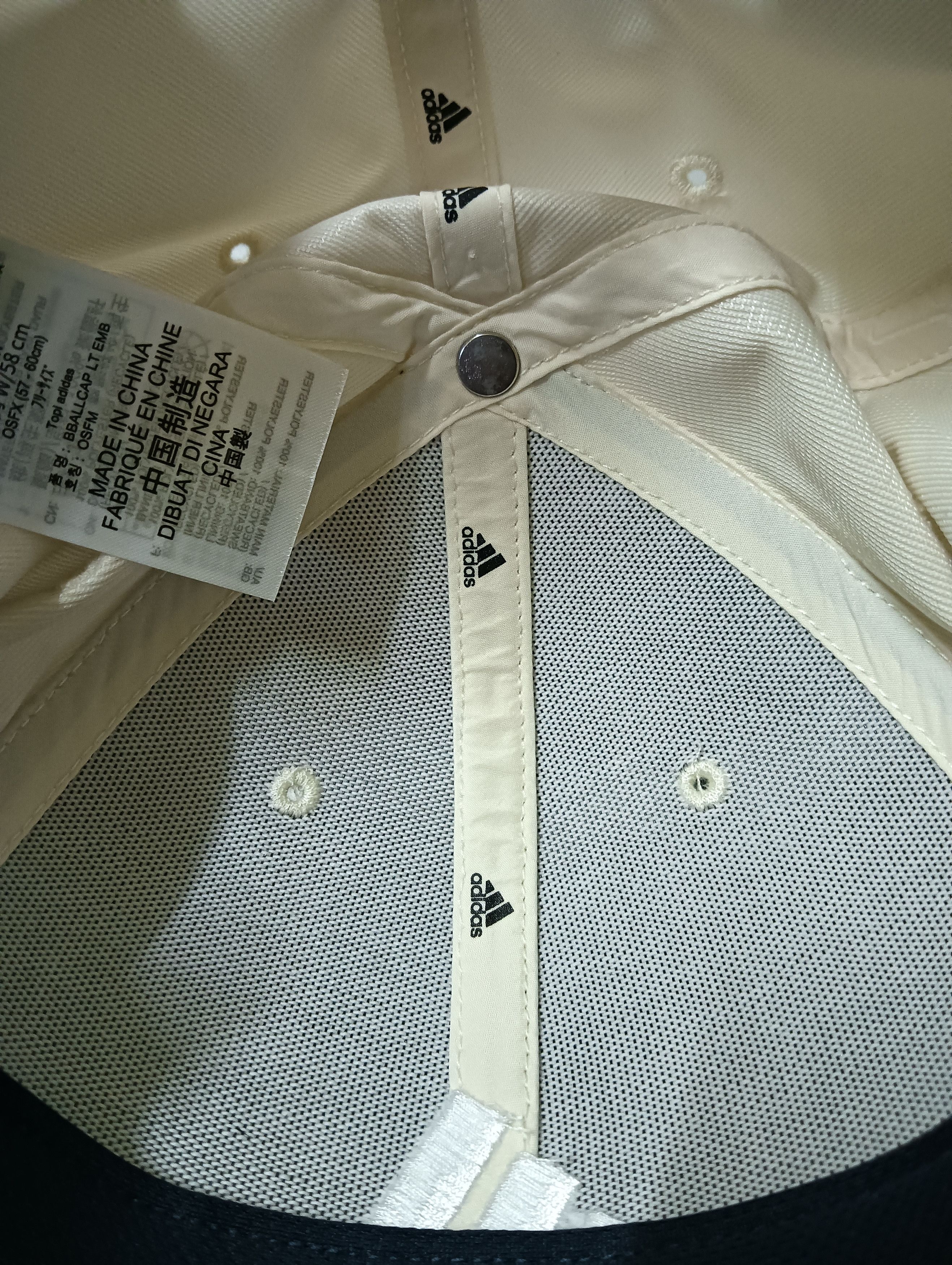 Adidas AUTHENTIC ADIDAS CAP-CREAM WHITE Size ONE SIZE - 6 Thumbnail