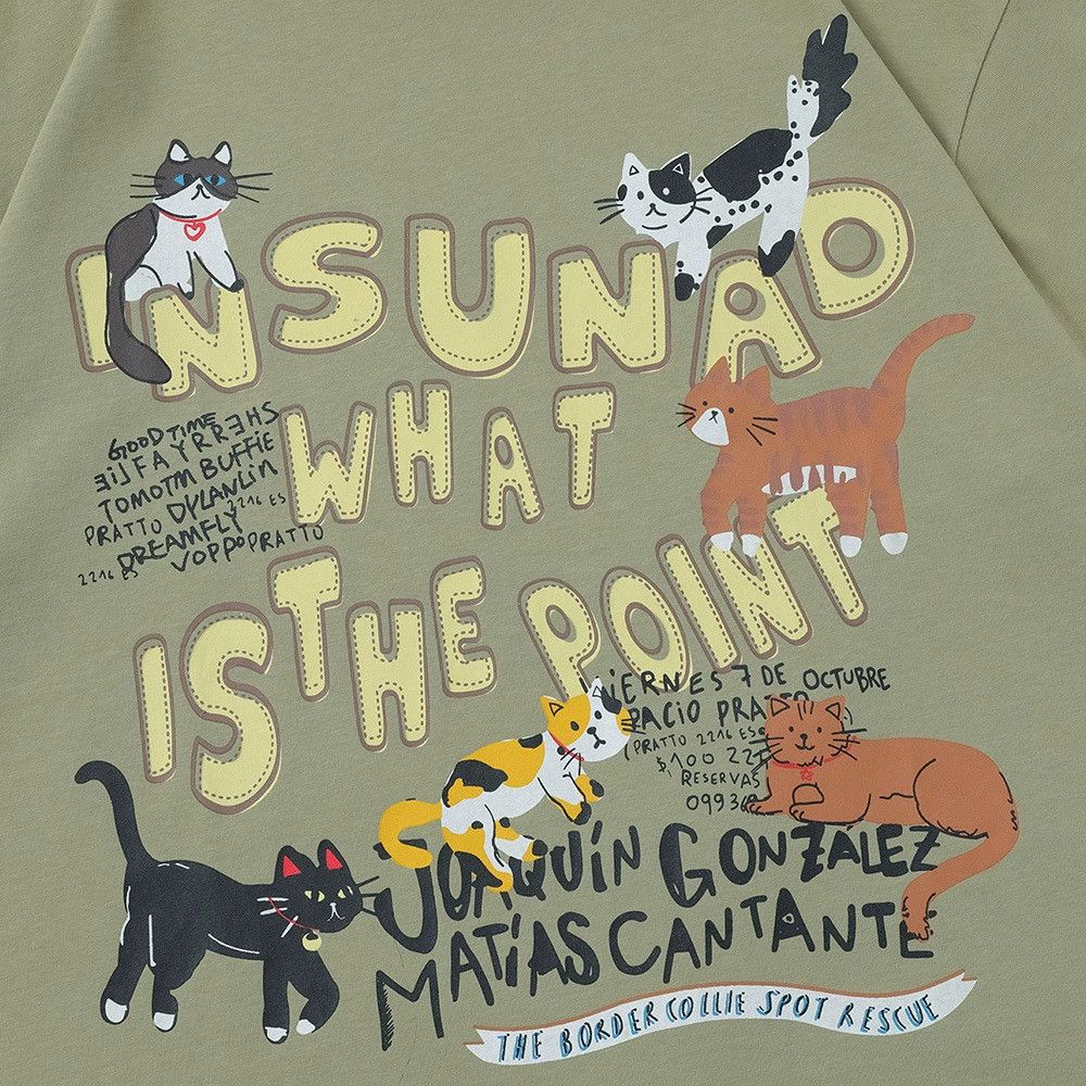 Vintage Men's American loose casual cartoon cat print T-shirt Size US M / EU 48-50 / 2 - 3 Thumbnail