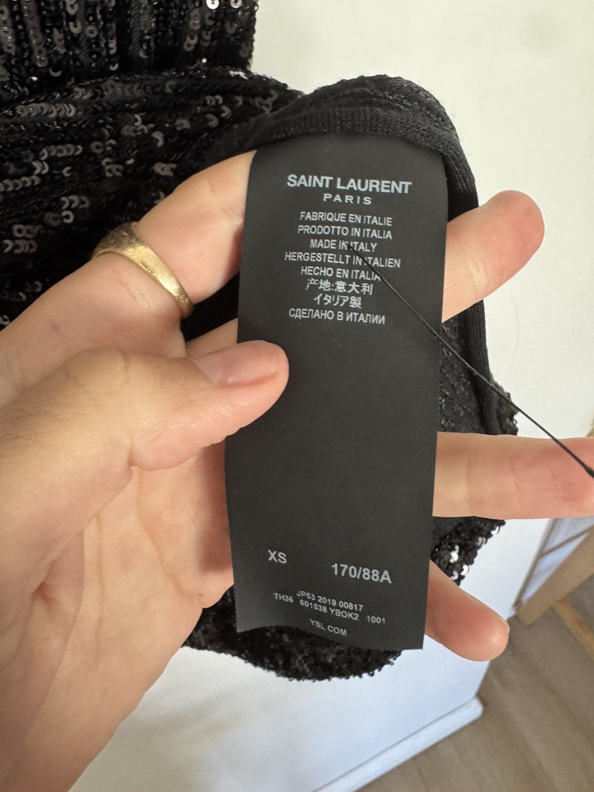Saint Laurent Paris Sequins Polo Size US XS / EU 42 / 0 - 3 Thumbnail