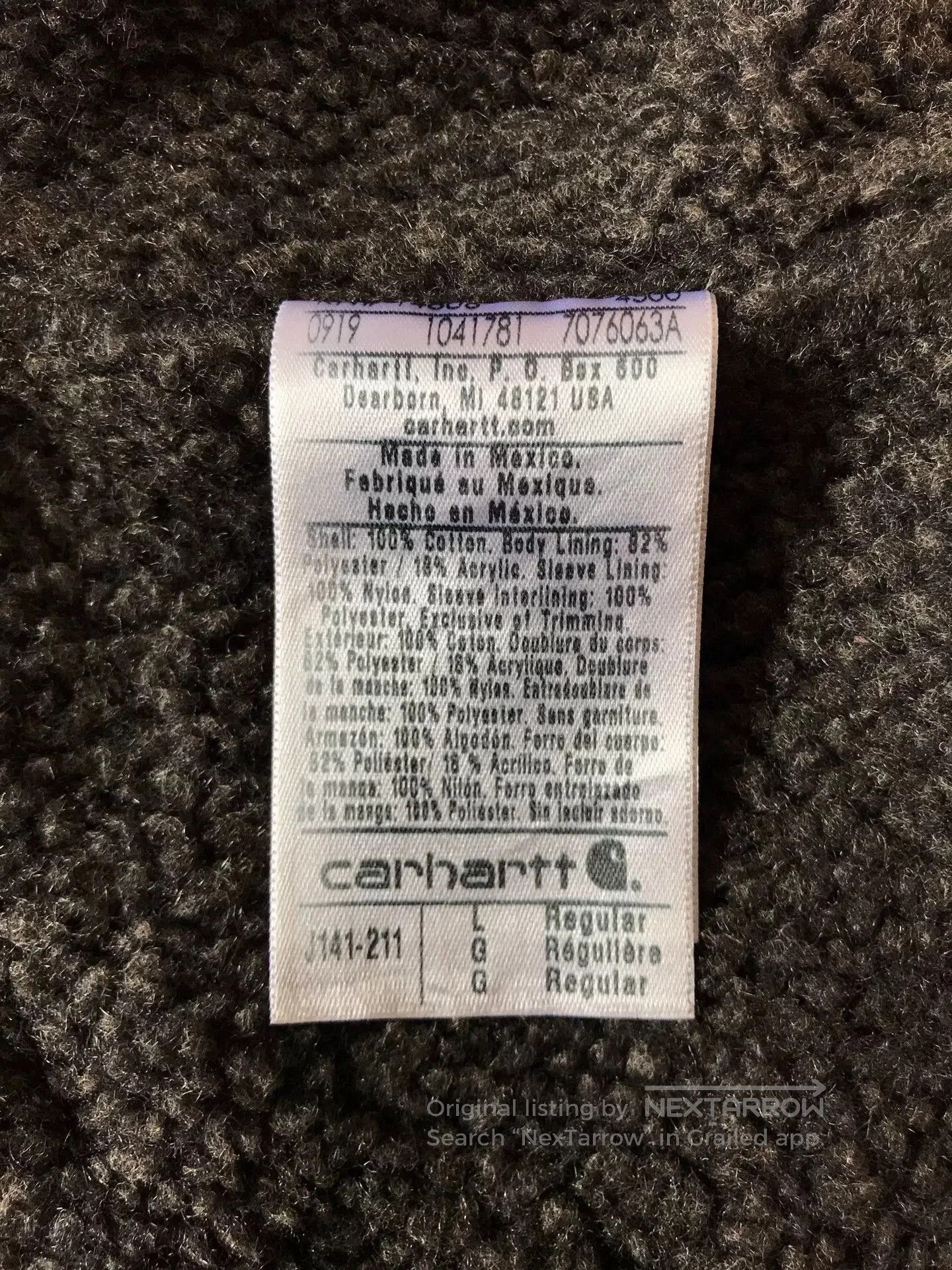 Carhartt Carhartt J141 Brown Hooded Work Jacket. Size US L / EU 52-54 / 3 - 9 Thumbnail