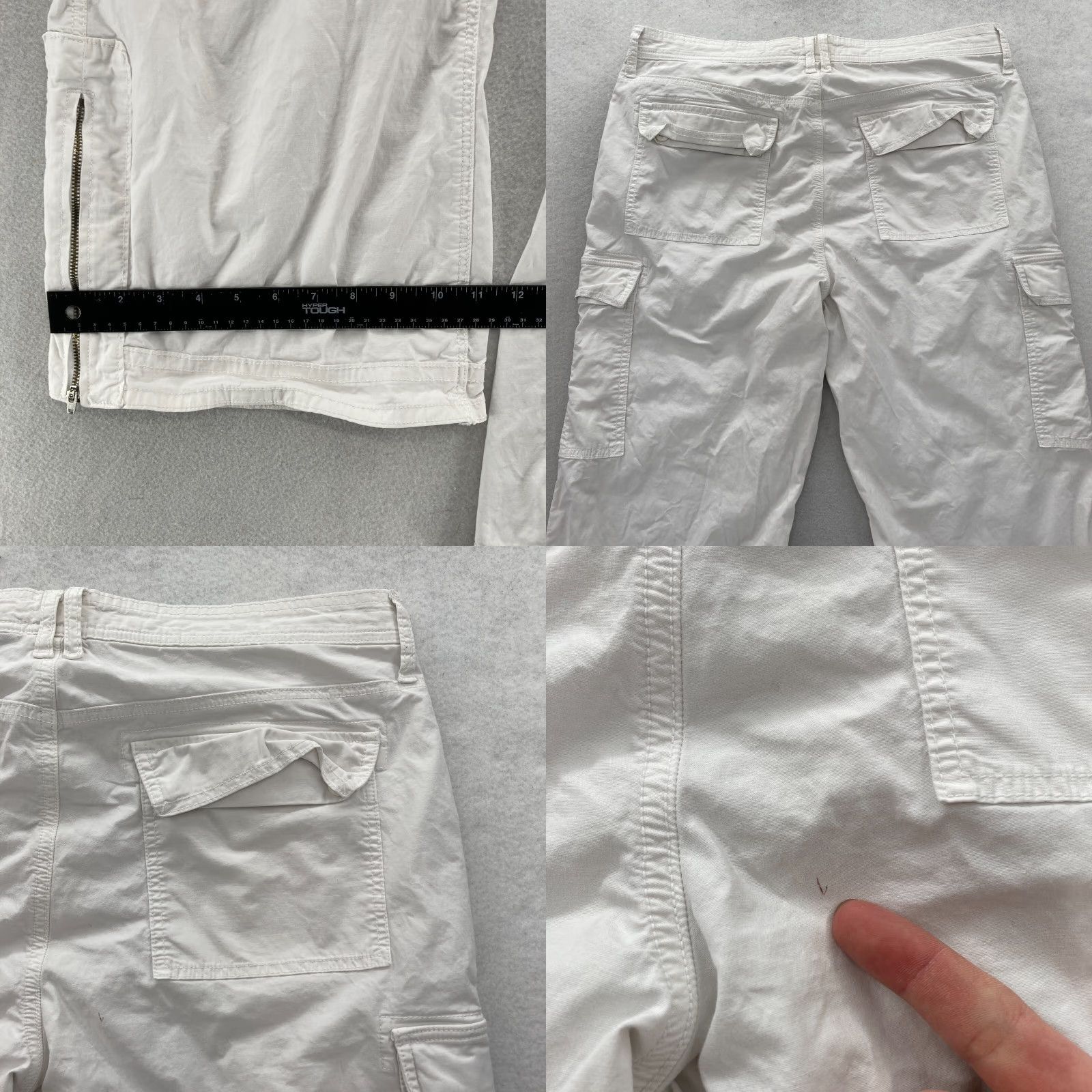 American Eagle Outfitters American Eagle Outfitters Pants Women's 14 White Low Rise Baggy Flare Ankle Zip Boho Chino Size 14 White Stretch Size 25" / US 0 / IT 36 - 9 Thumbnail