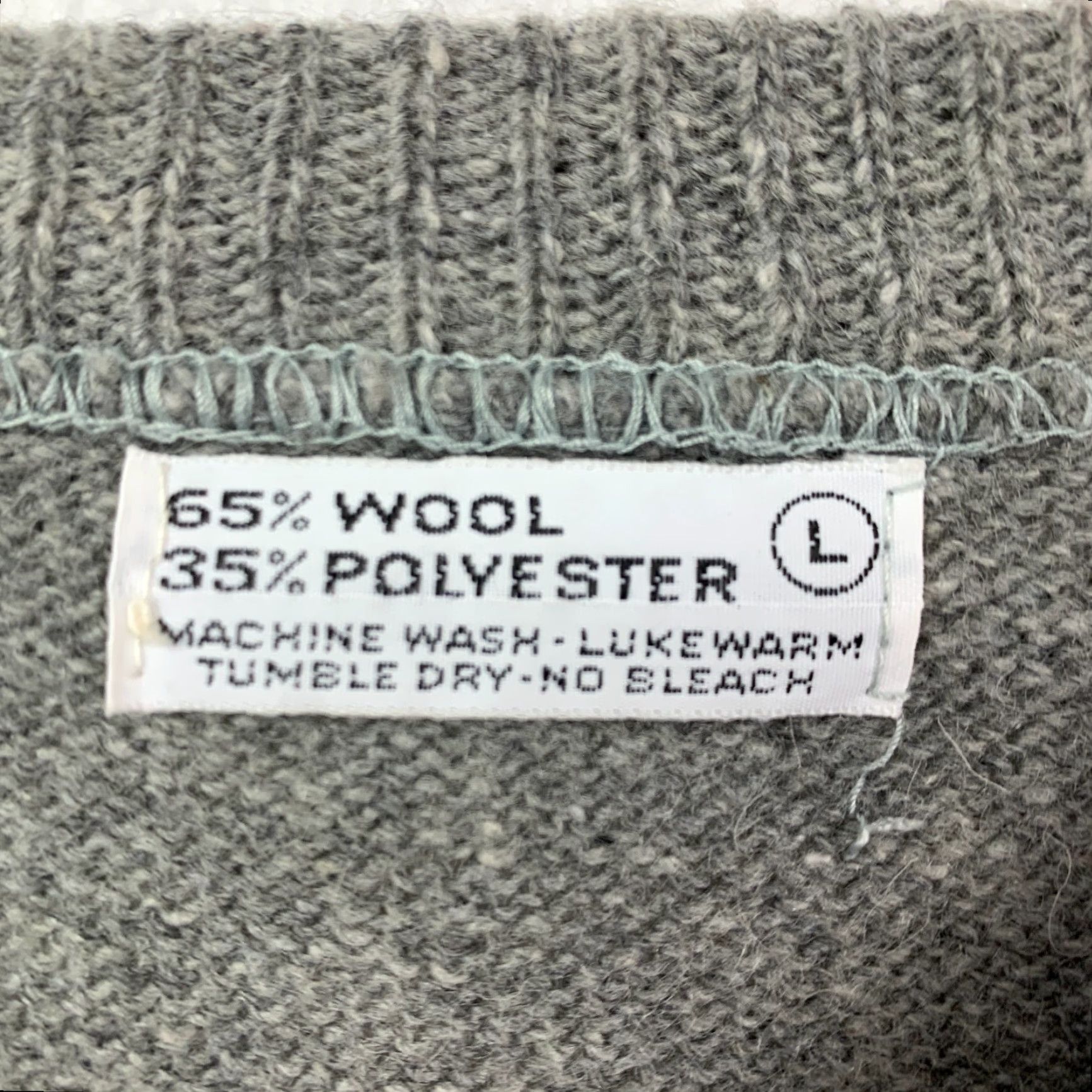 Vintage VINTAGE Wool Blend Crewneck Gray Sweater Kurt Cobain Streetwear Mens Large USA Size US L / EU 52-54 / 3 - 4 Thumbnail