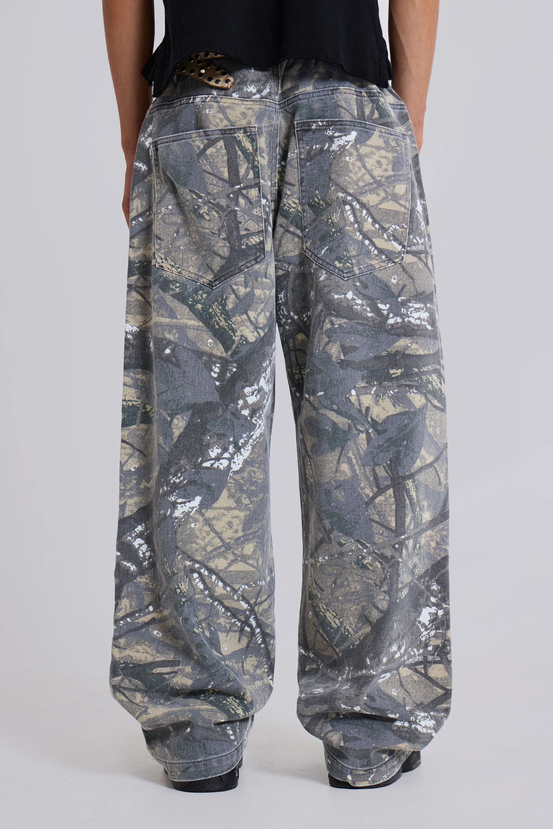 Jaded London NWT Jaded London Forest Camo Colossus Washed Baggy Jeans Size 26" / US 2 / IT 38 - 4 Thumbnail