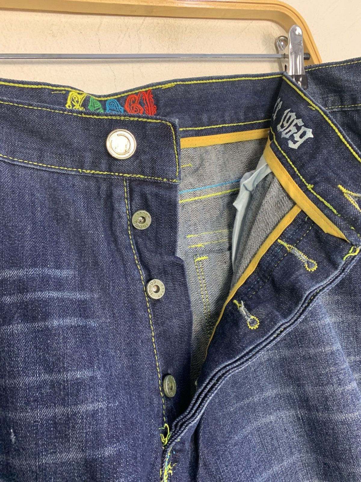 Coogi Coogi Australian Multicolor Embroidery Indigo Denim Baggy Size US 42 / EU 58 - 5 Thumbnail
