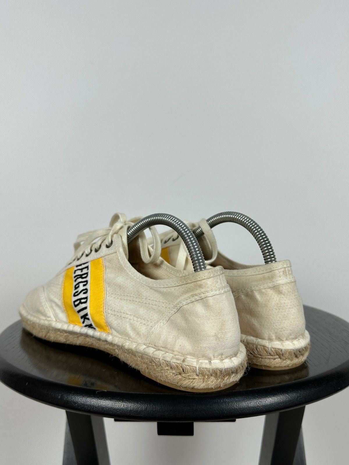 Dirk Bikkembergs Bikkembergs Lace Up Espadrilles Canvas Jute Sole Logo Stripe Size US 6 / EU 39 - 5 Thumbnail