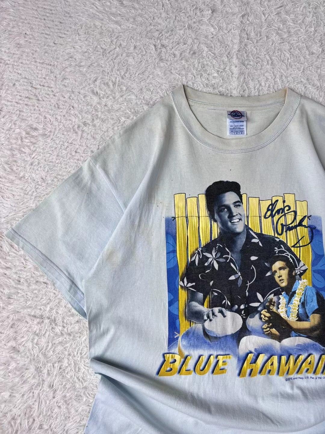 Band Tees × Vintage Vintage rock tee Elvis Presley 00s90d Size US L / EU 52-54 / 3 - 3 Thumbnail