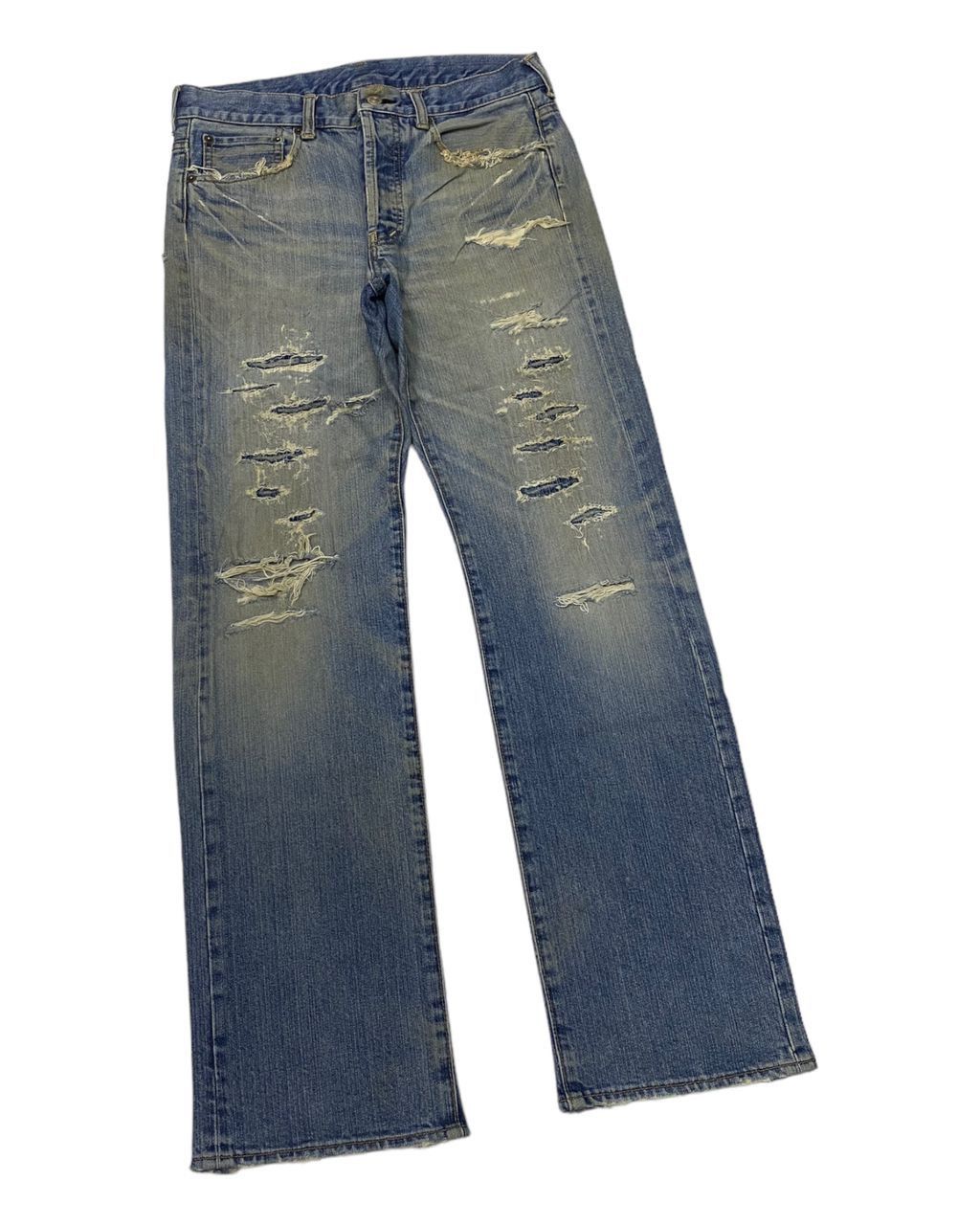 Hysteric Glamour TAKEO KIKUCHI DISTRESSED DENIM JEANS RIPPED JEANS Size US 31 - 1 Thumbnail