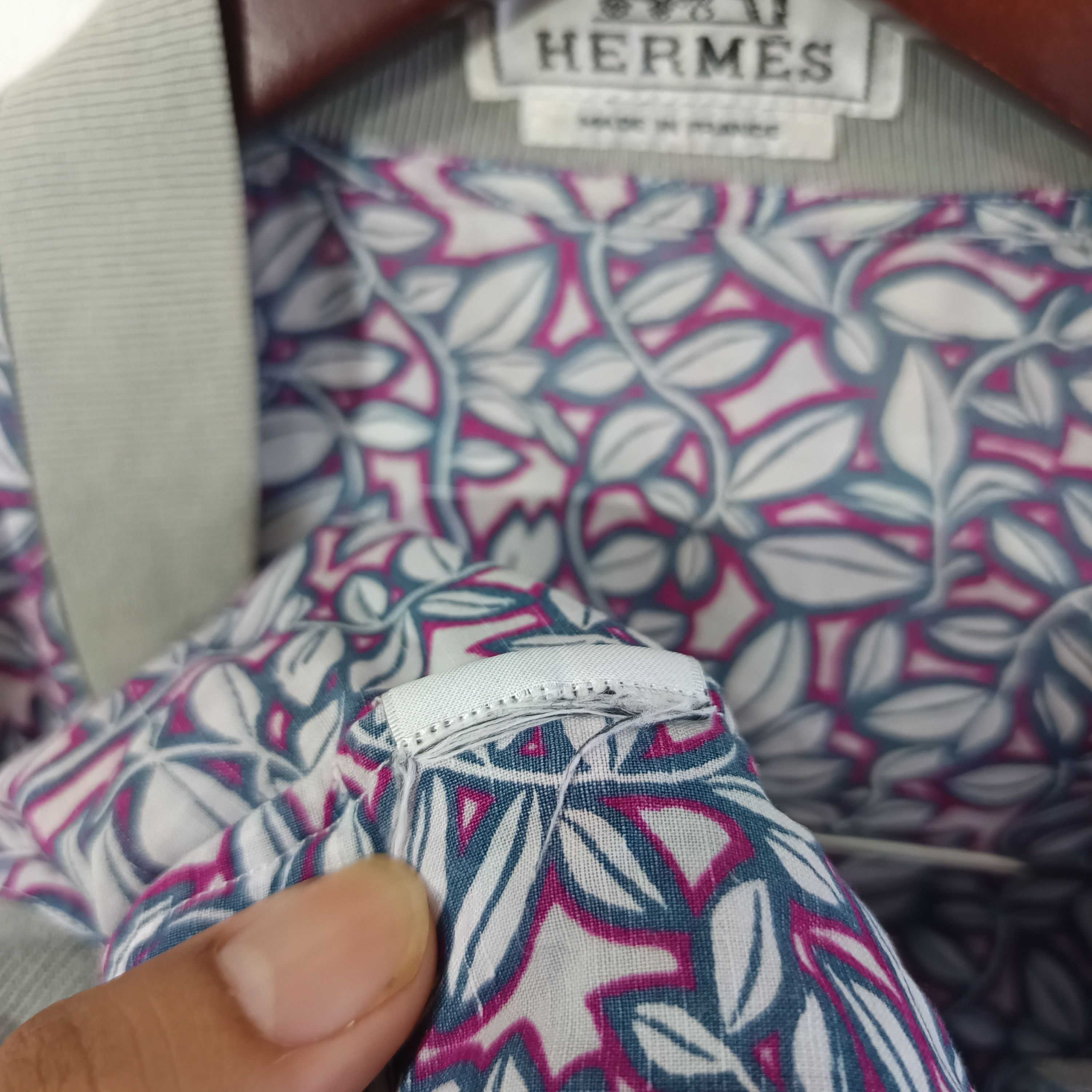 Hermes Vintage Hermes Leaf Pattern Jacket Size US L / EU 52-54 / 3 - 9 Thumbnail