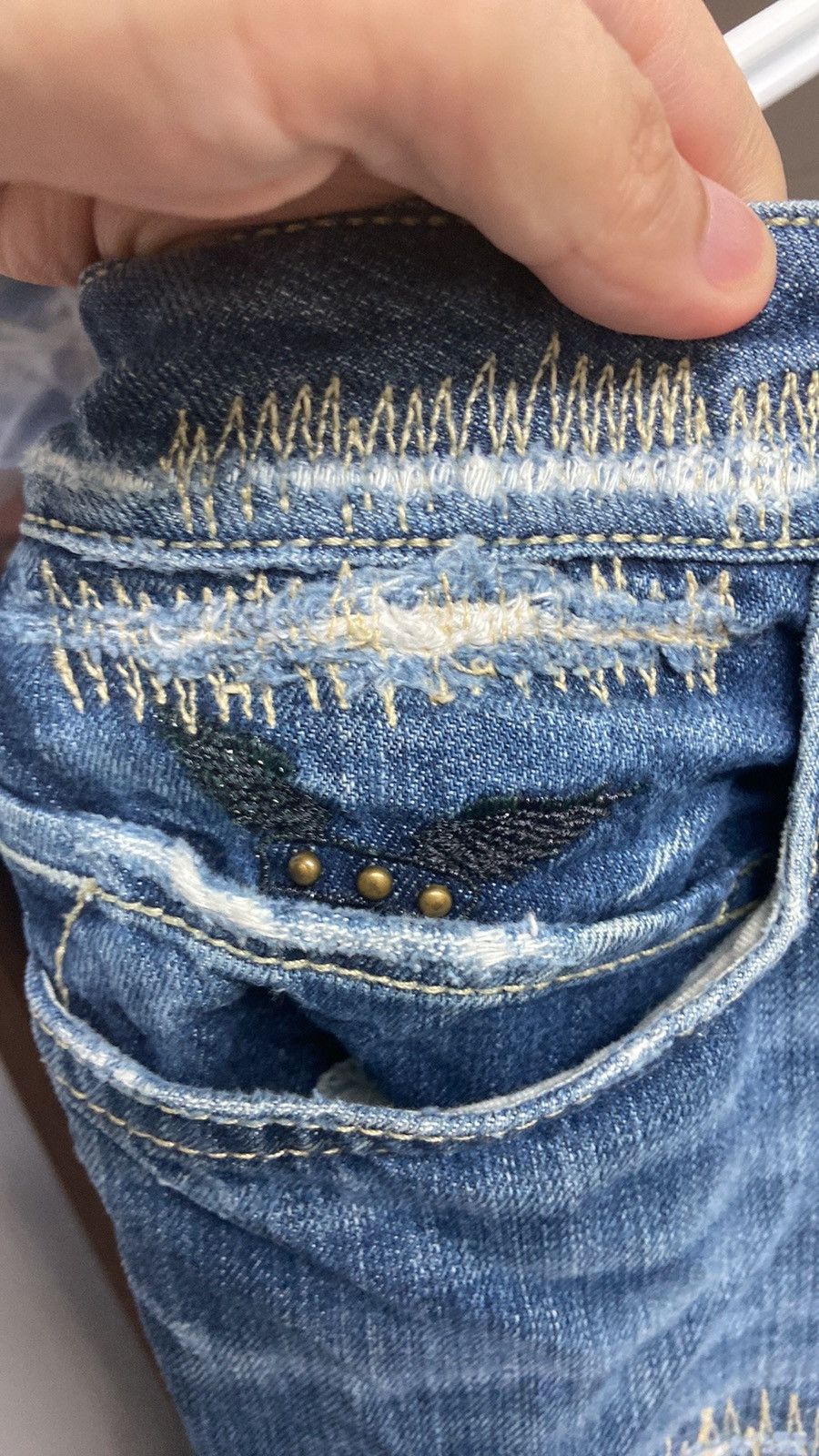 Robins Jeans × Vintage VTG Y2K Robin’s Jean Distressed Jeans Size 30 Size US 30 / EU 46 - 4 Thumbnail