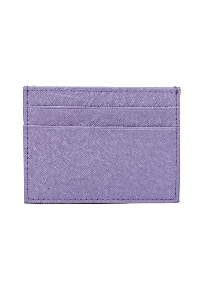 Other Purple Grained Leather Card Holder Size ONE SIZE - 1 Thumbnail