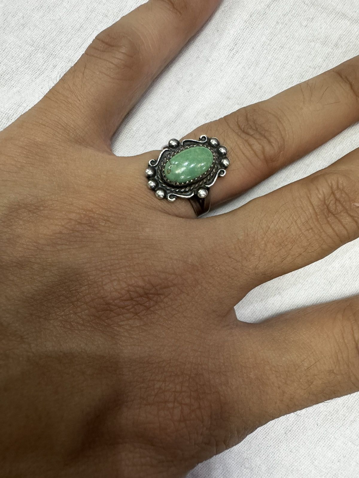 Jewelry × Sterling Silver × Vintage VINTAGE BELL TRADING POST TORQUIOSE NATIVE 925 RING SIZE 5.5 Size ONE SIZE - 9 Thumbnail