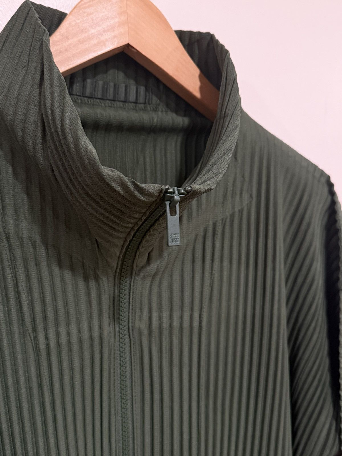 Homme Plisse Issey Miyake Issey Miyake Homme Plisse Pleated Zip Up Forest Green Size US L / EU 52-54 / 3 - 2 Thumbnail