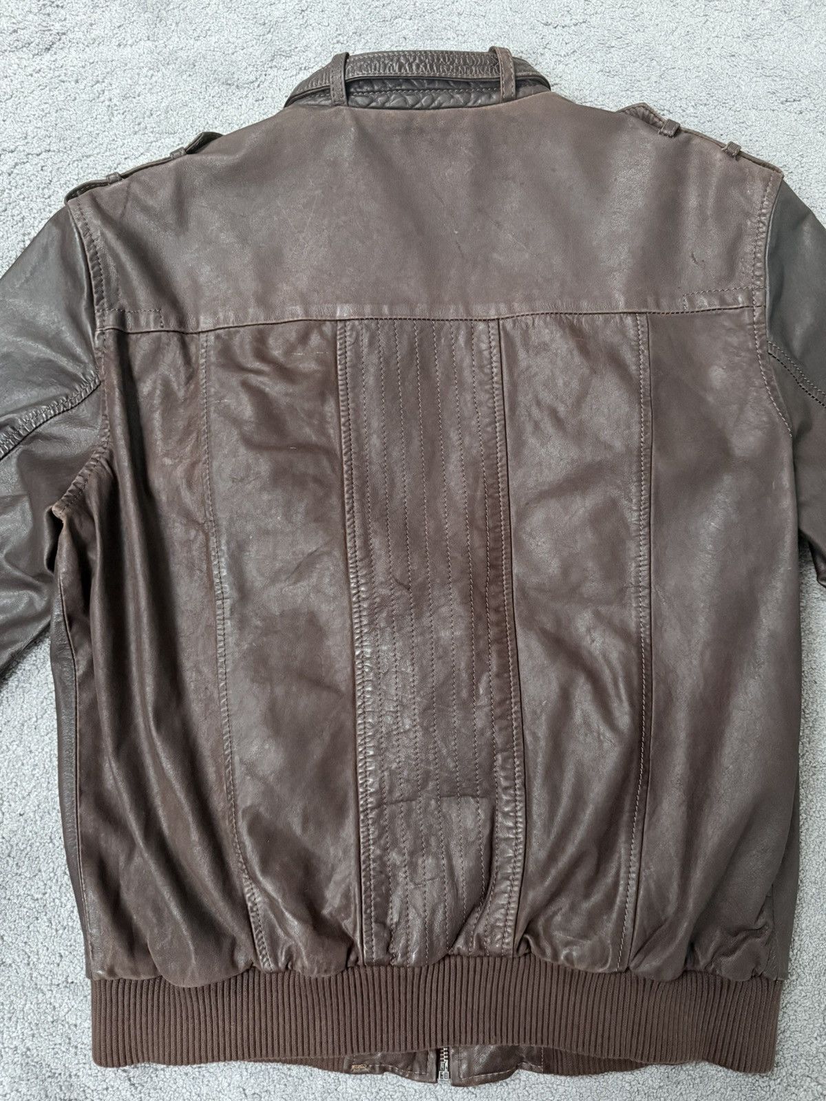 Other Vintage Trapper dark brown leather biker jacket size 50 Size US M / EU 48-50 / 2 - 11 Thumbnail