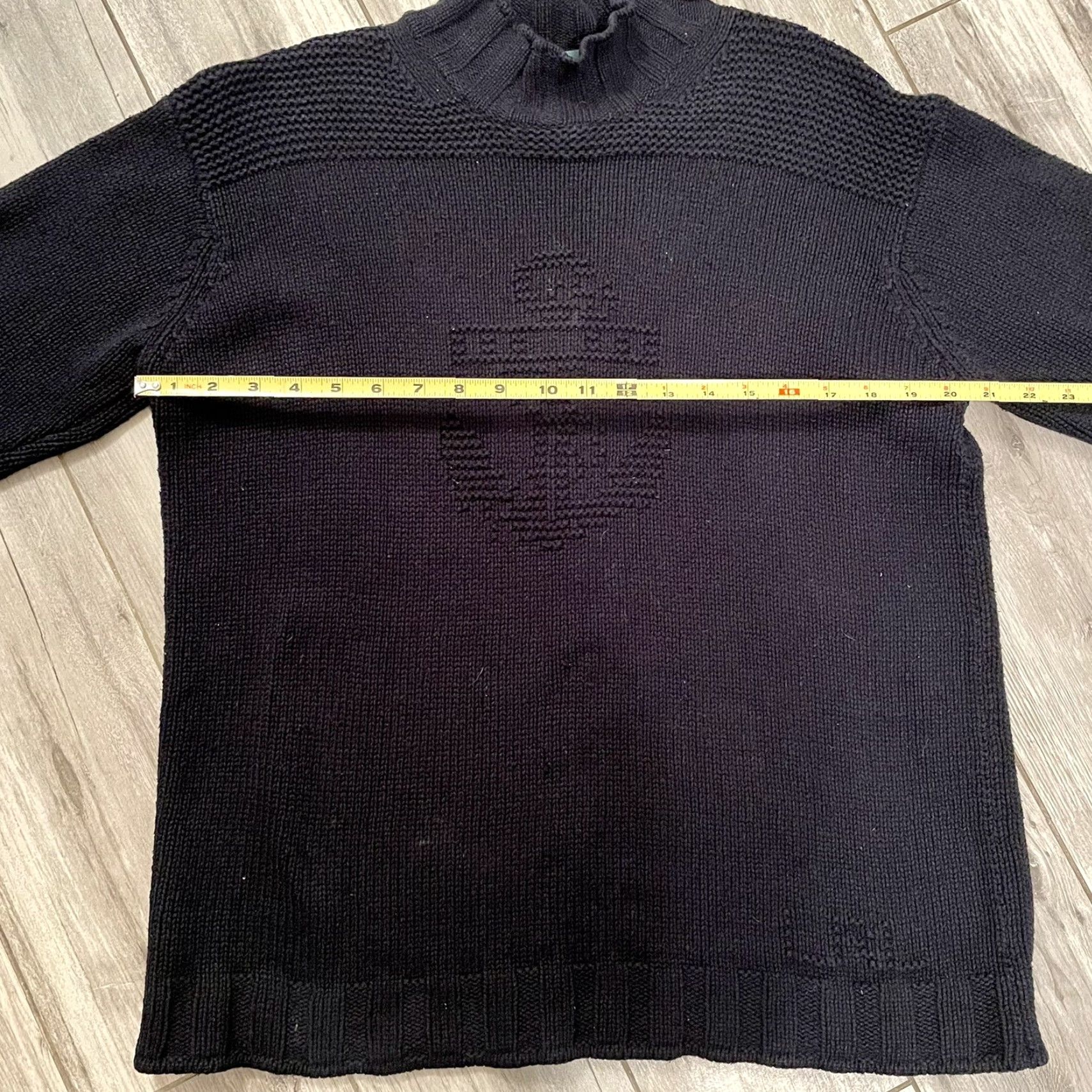 Ralph Lauren Lauren Ralph Lauren Navy Blue Knit Mock Neck Nautical Anchor Sweater Large Size L / US 10 / IT 46 - 5 Thumbnail