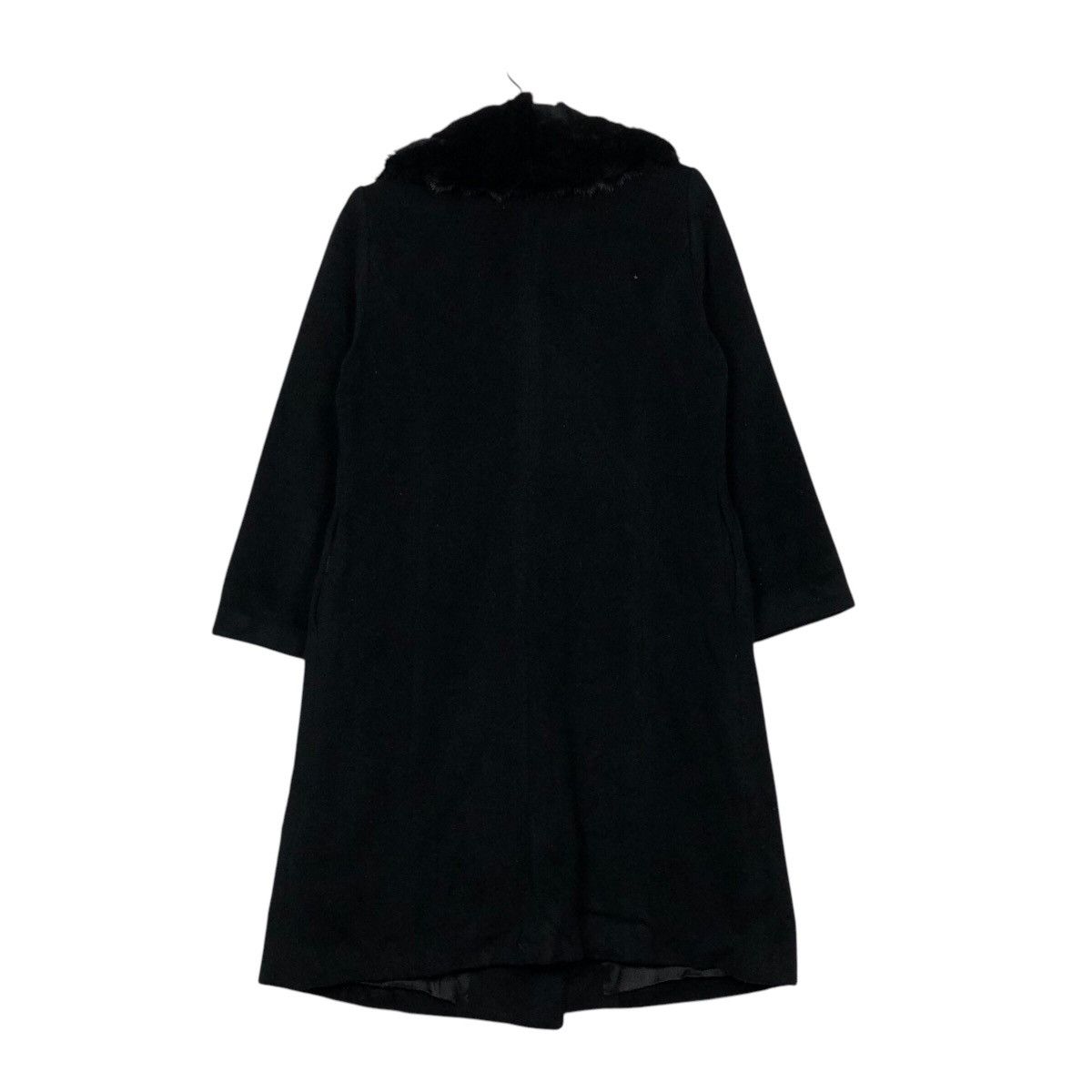 Issey Miyake 📌Rich Black Vintage Long Jacket Wool Issen Collezione Donna Size US M / EU 48-50 / 2 - 10 Thumbnail