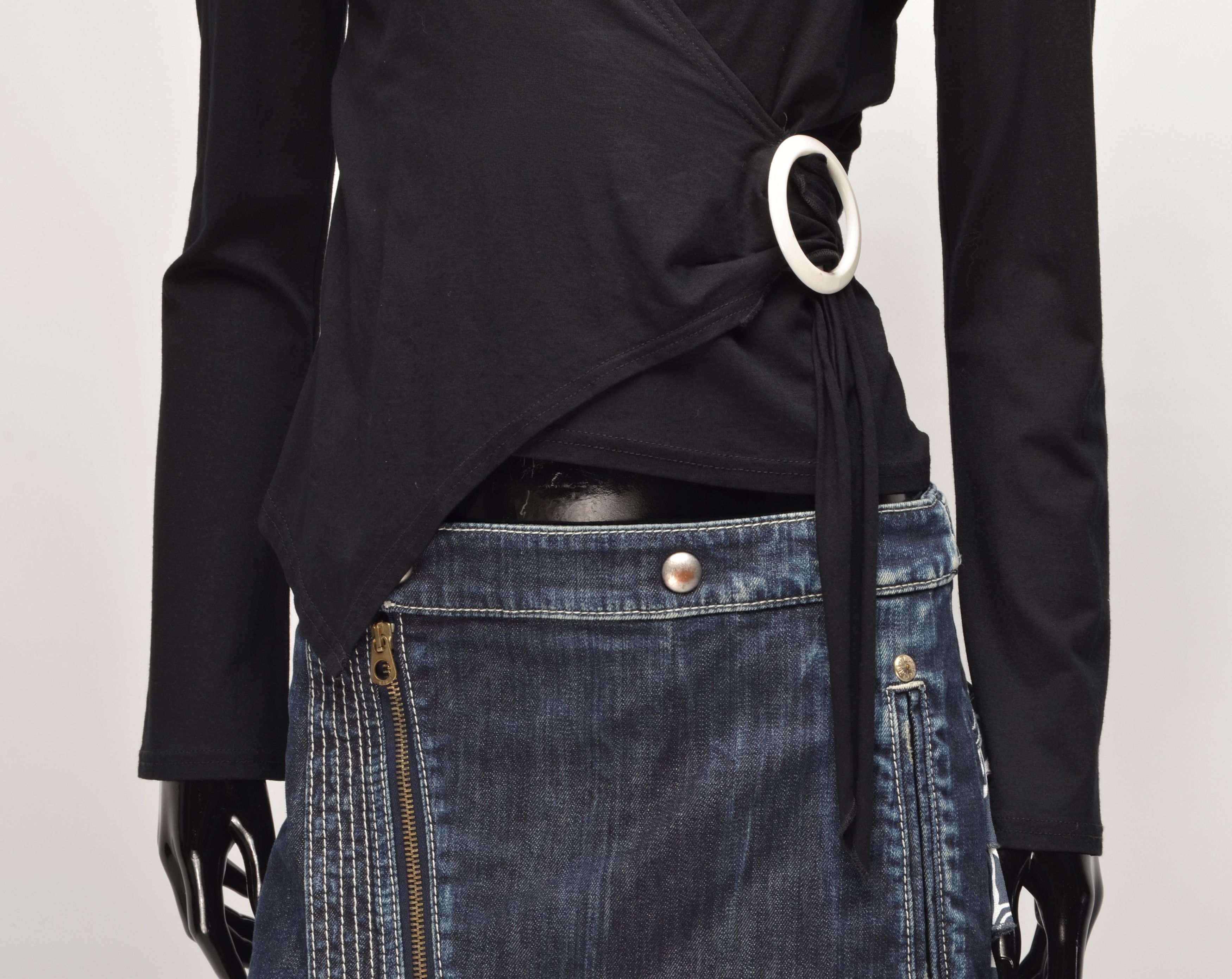 Vintage Vintage Select Y2K Deep V-neck Wrap Long Sleeve Top Size M / US 6-8 / IT 42-44 - 3 Thumbnail